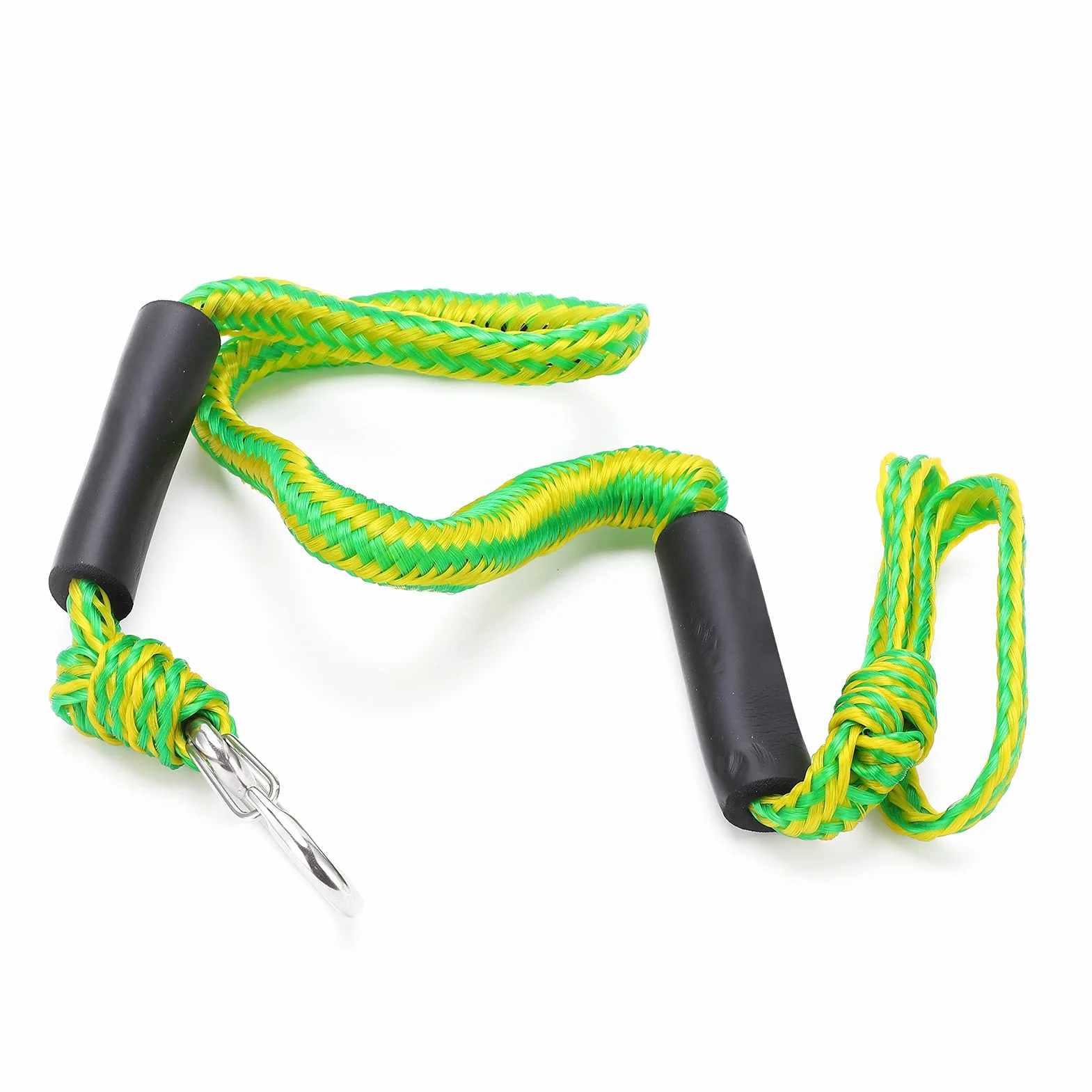 Bungee Dock Line Marine Rope Boat Dock Lines Cuerda de Amarre Verde con Hebilla D para Jetski Kayak