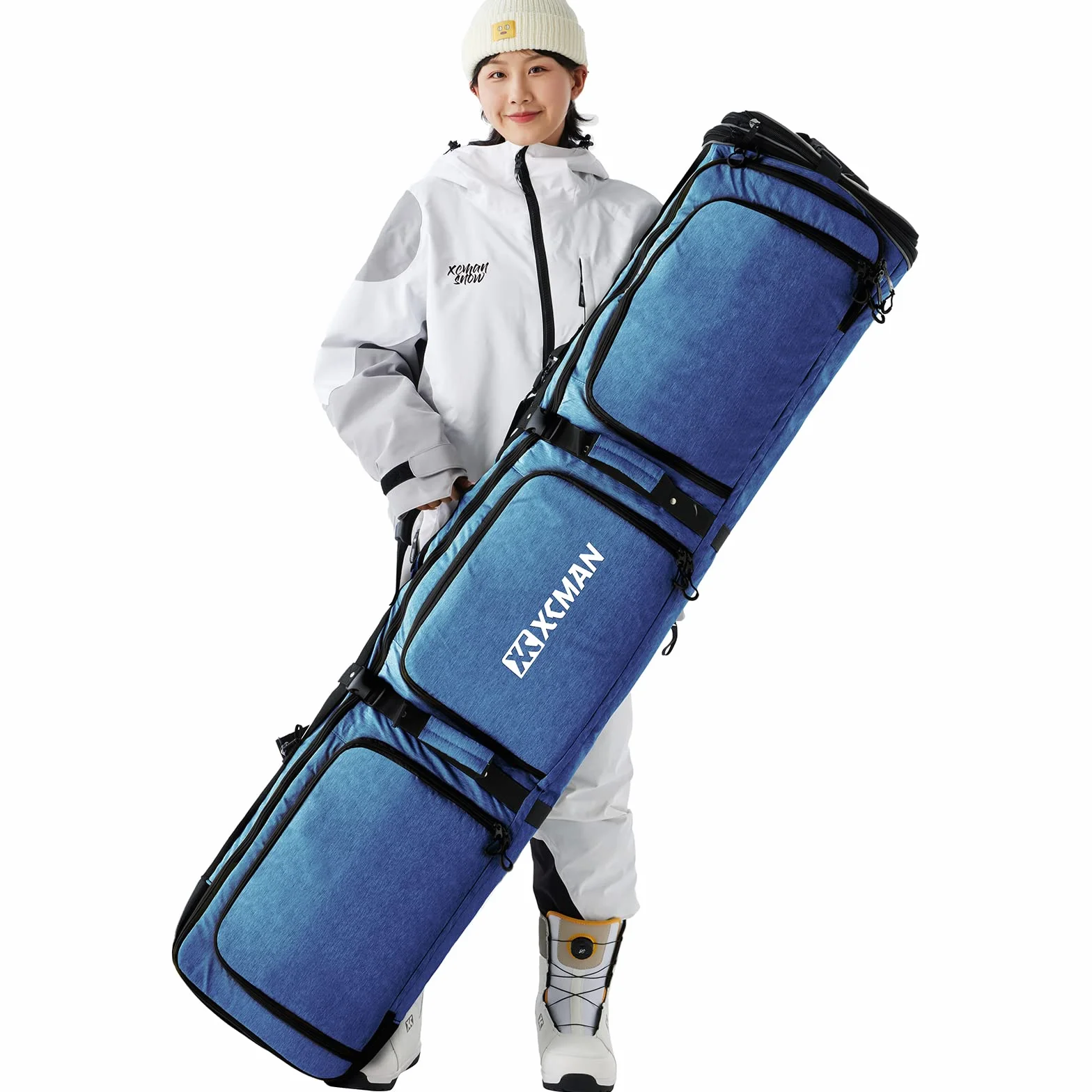 XCMAN Bolsa acolchada snowboard ajustable 160-190 cm viaje avión