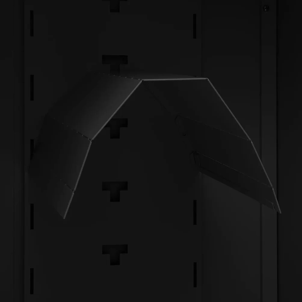Genérico Armario para sillas de Montar Acero Negro 53x53x105 cm,Soportes para sillas de montar-339605
