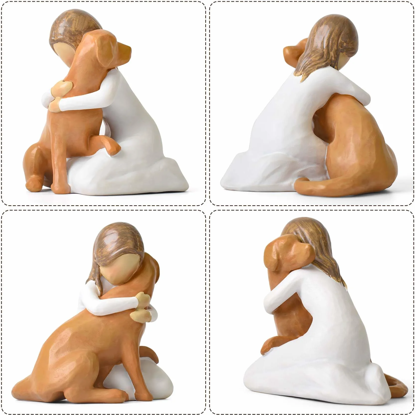 Lnrkai Regalos conmemorativos para mascotas por pérdida de perro, regalo de recuerdo de perro fallecido, resina esculpida a mano, regalos de condolencias para amantes de las mascotas, adopción de