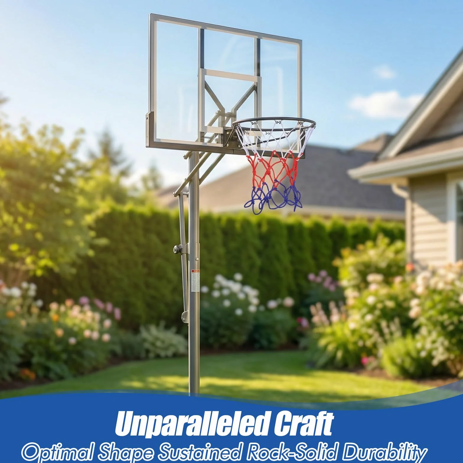 Red de baloncesto de repuesto, 2 piezas, 8 bucles, interior y exterior