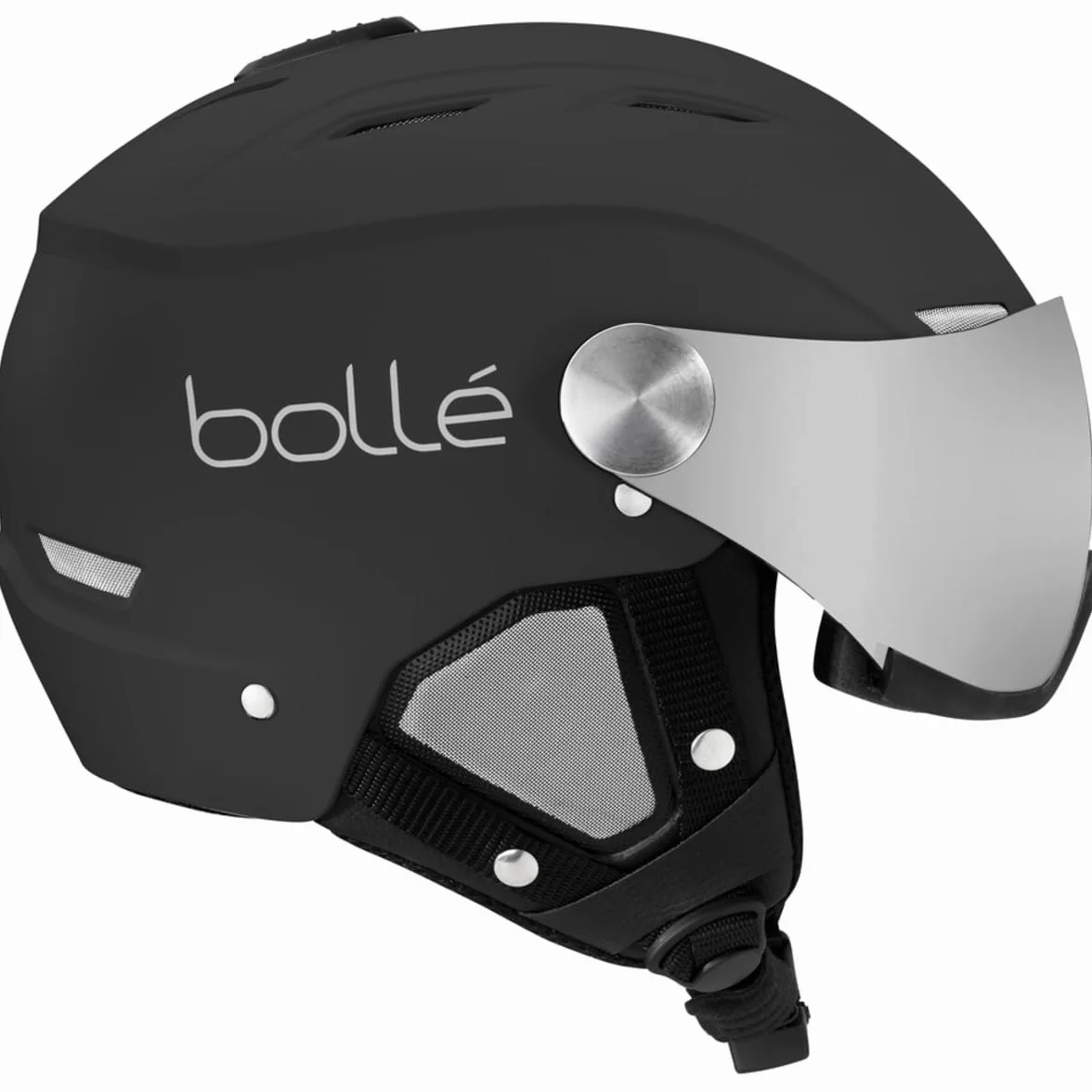 Bollé Backline Visor Casco de esquí 2 en 1 con Visera Chic Ventilación Ajustable Orejeras Desmontables Carcasa ABS Forro Polar