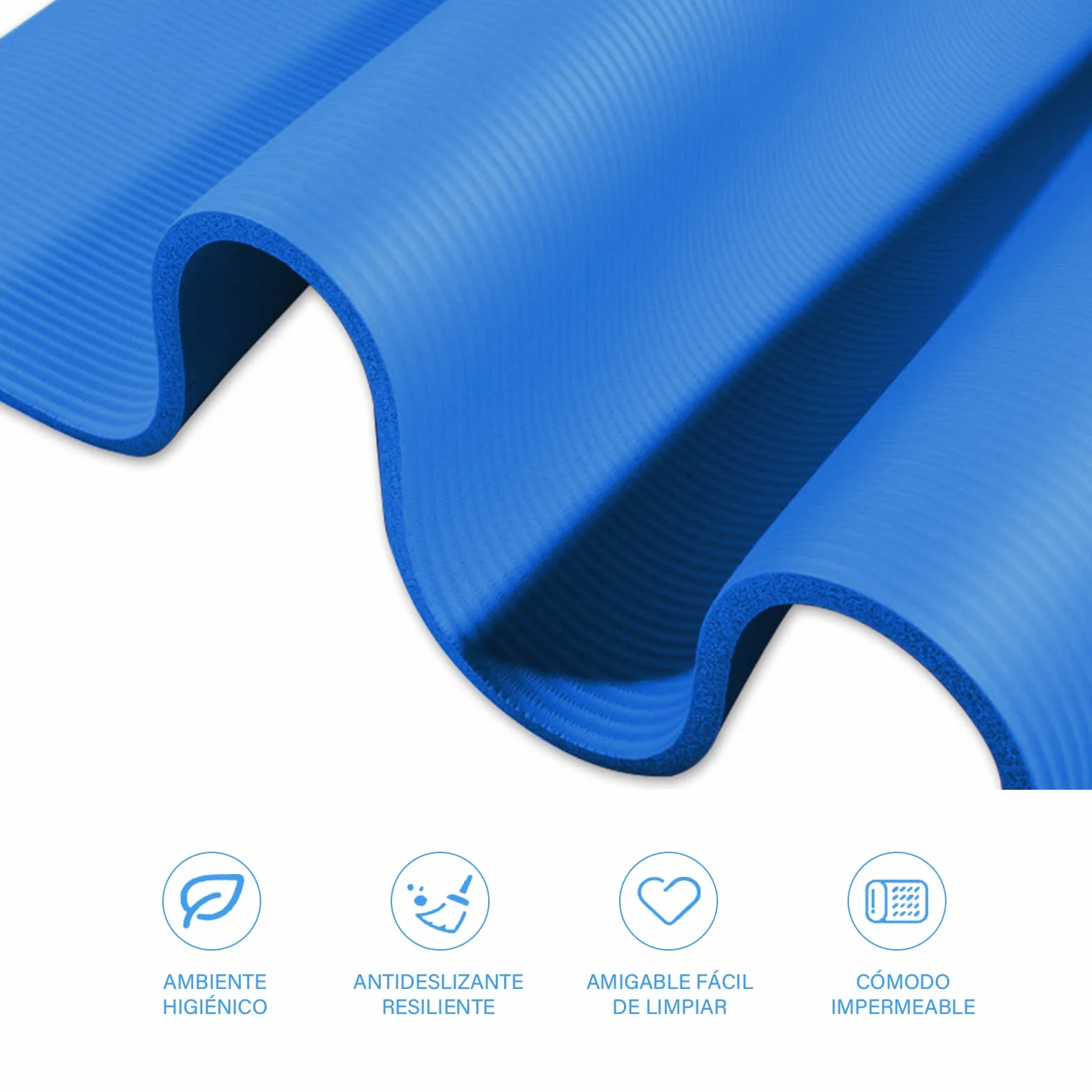 Esterilla Yoga Pilates Fitness NBR Antideslizante Gruesa 8mm