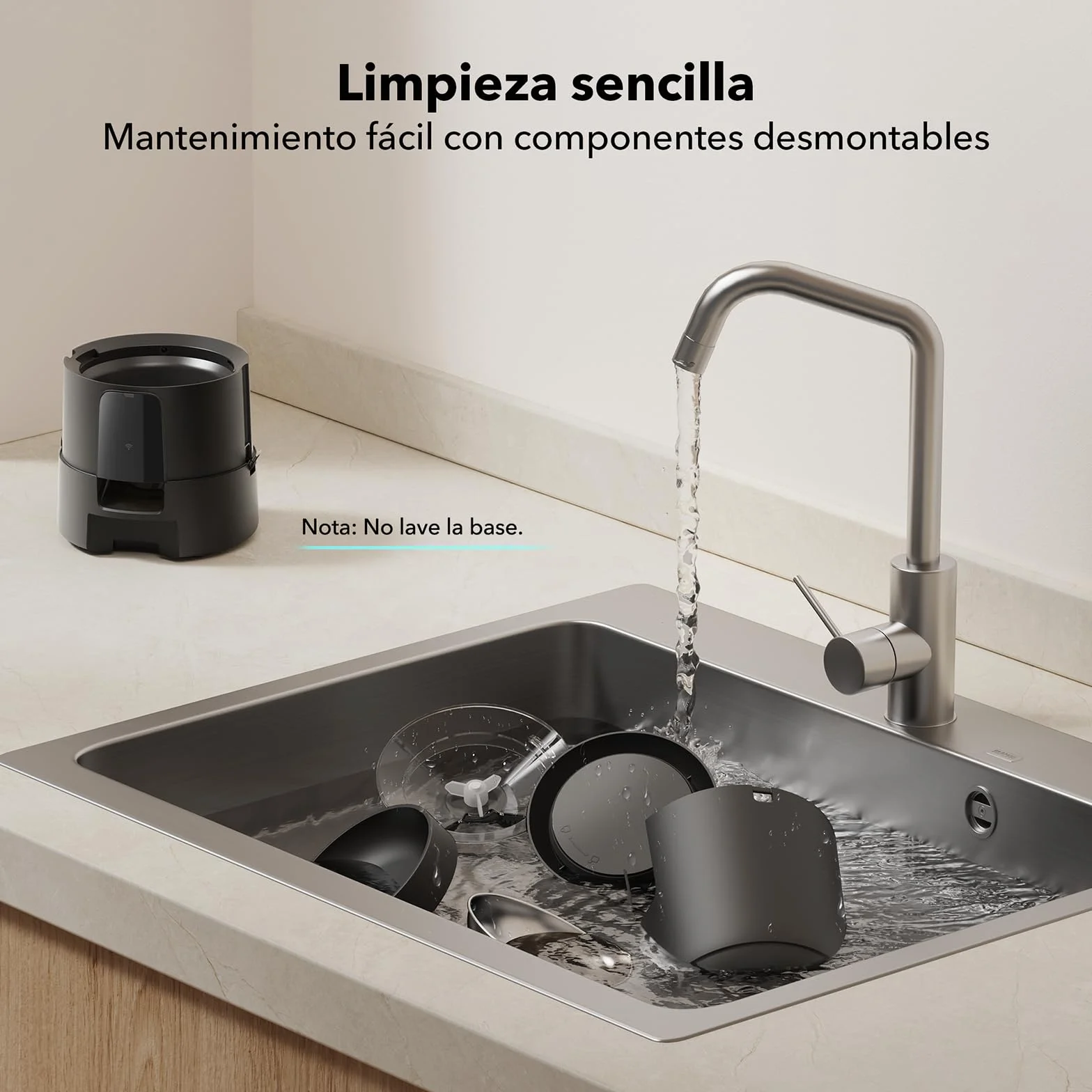 PETLIBRO Comedero Gato Automatico, 2.4G WiFi Funciona con Pilas, Dispensador Comida Seca Gatos/Perros, Control de App, 1-10 Comidas al Día, Automático Mascotas Sin Cable para Gatos, 2L, Negro