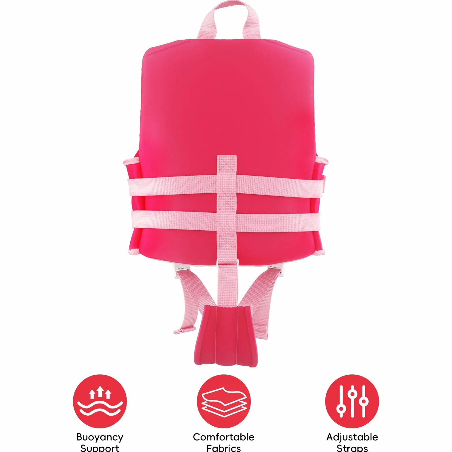 Chaleco de Natación para Niños, Chaleco Flotador de Neopreno con Correa Ajustable, Edad 2-9 años