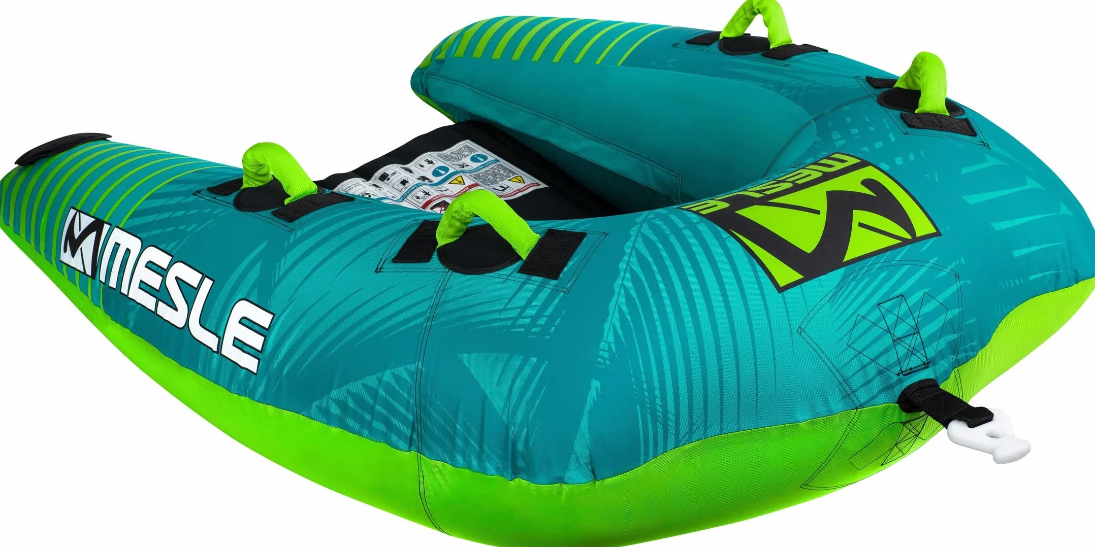 Mesle Flotador de Arrastre Wakester para 1-2 Personas, Towable Donut Hinchable para Barco