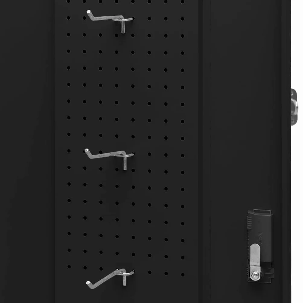 Genérico Armario para sillas de Montar Acero Negro 53x53x105 cm,Soportes para sillas de montar-339605