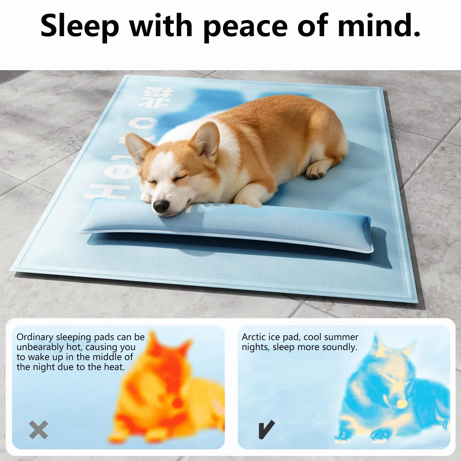 Alfombrilla refrescante para mascotas, transpirable, lavable, para verano, para perros y gatos, manta fresca para jaula y cama, alfombrilla grande para perros