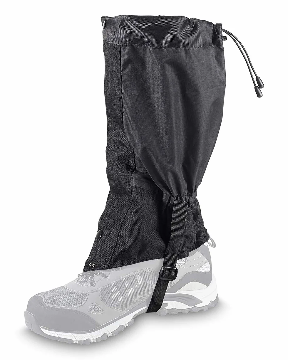 Polainas de Exterior Impermeables Rompevientos Poliéster Robustas Negras para Hombre y Mujer Talla única