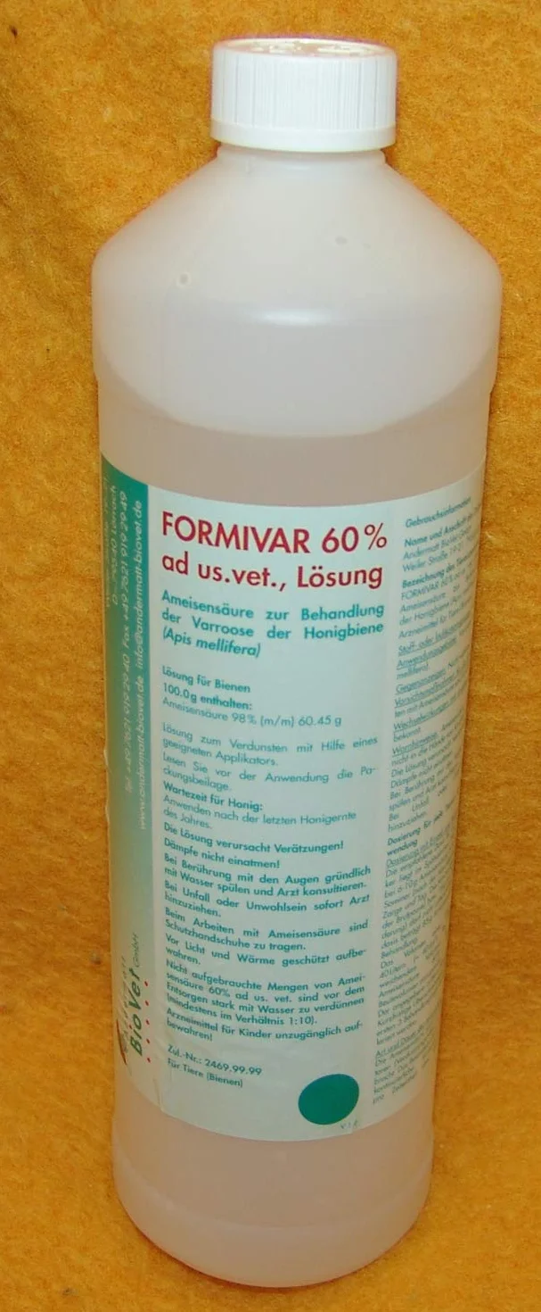 Solución de ácido hormiga Formivar 60% Med. ad us. Vet