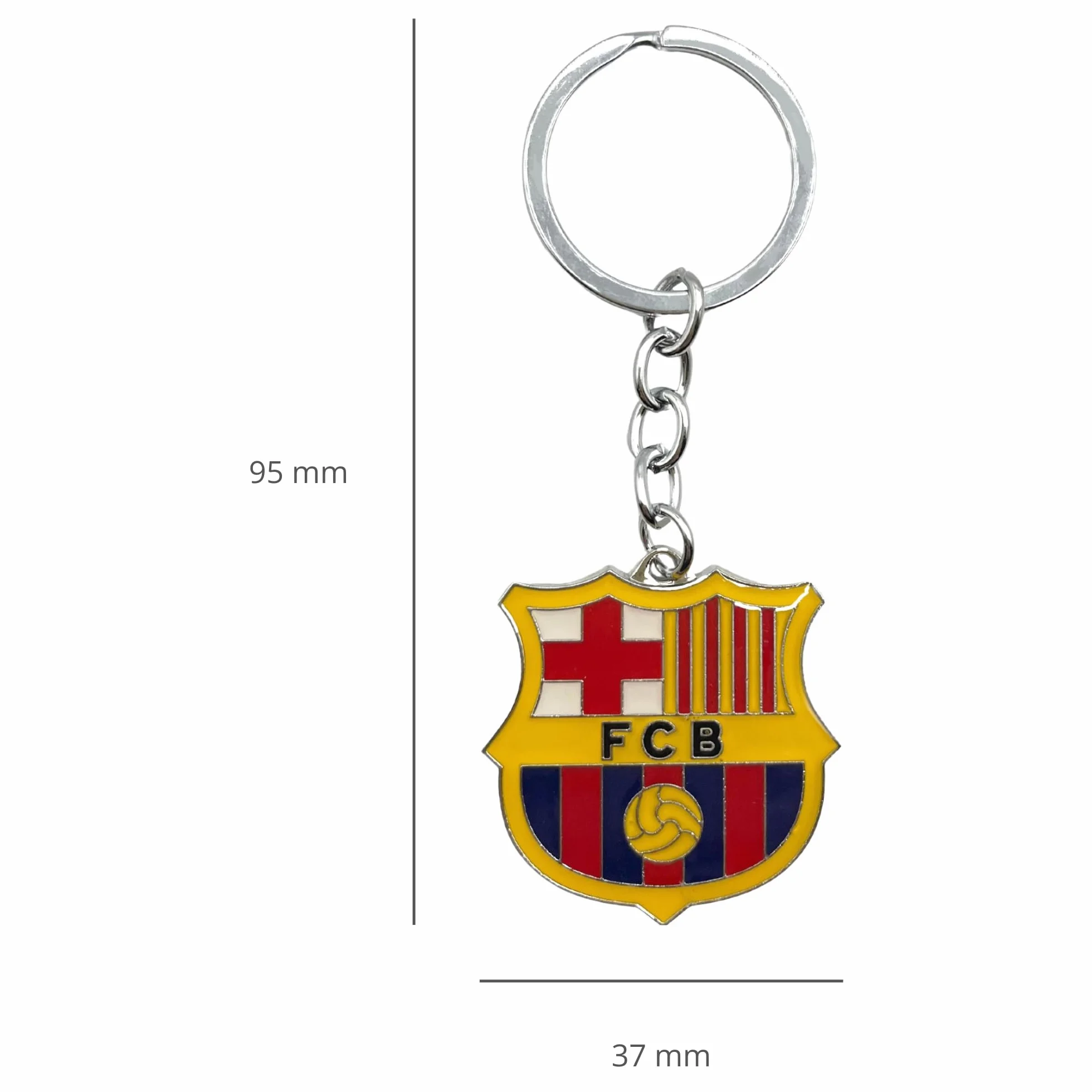Llavero metálico Barsa Barça, diseño multicolor con emblema, llavero de metal edición aficionado