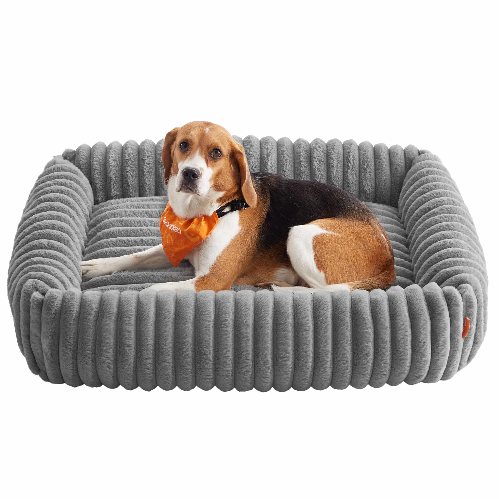 Feandrea Cama para Perros, Cama Ortopédica Grande, Cojín Lavable, Colchoneta Mullida, Acolchado Suave, 91 x 68 x 18 cm, Gris Paloma PGW312GD01