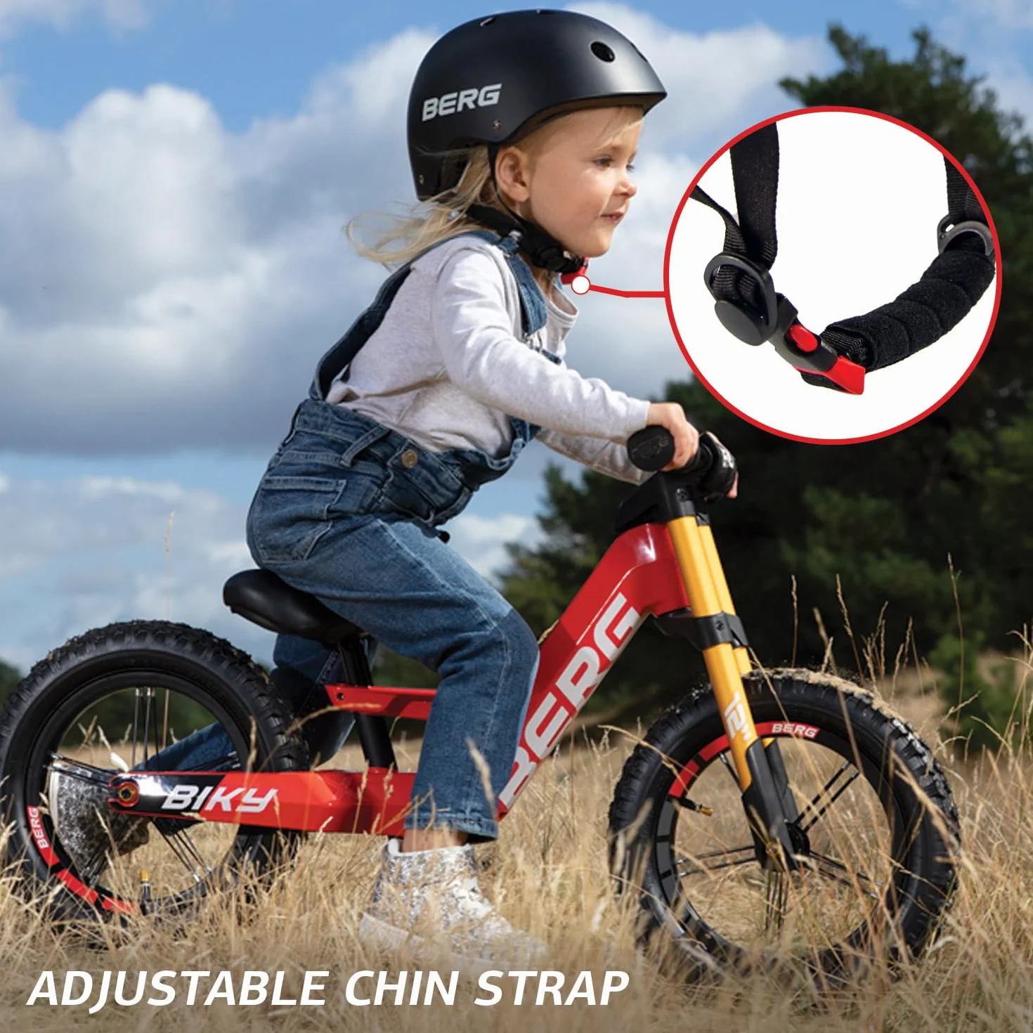 BERG Casque Enfant S Negro 48-52 cm ajustable