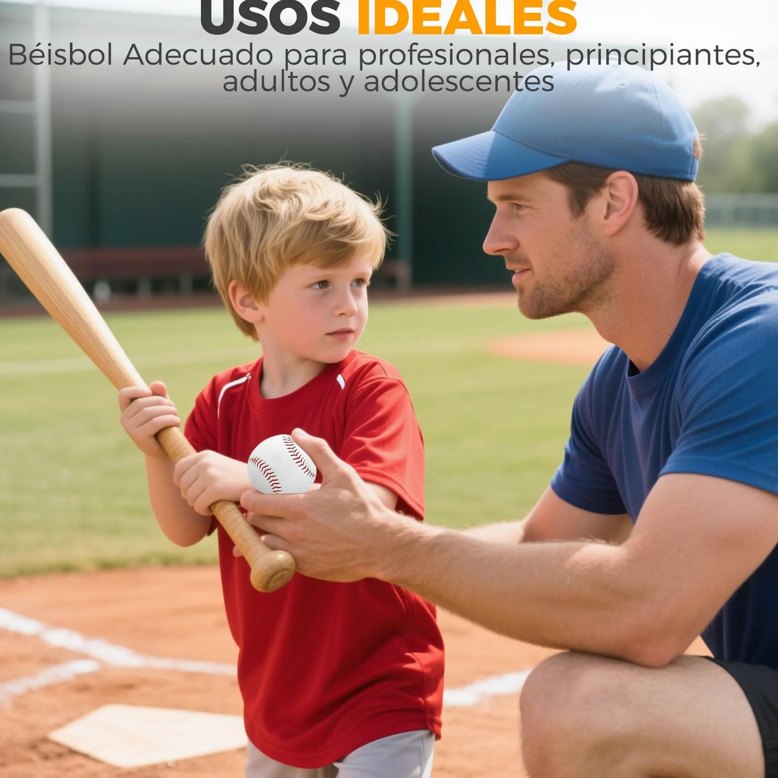LeapBeast Pelotas de Béisbol Profesionales 9" 3 Piezas PU Cosido a Mano Baseball