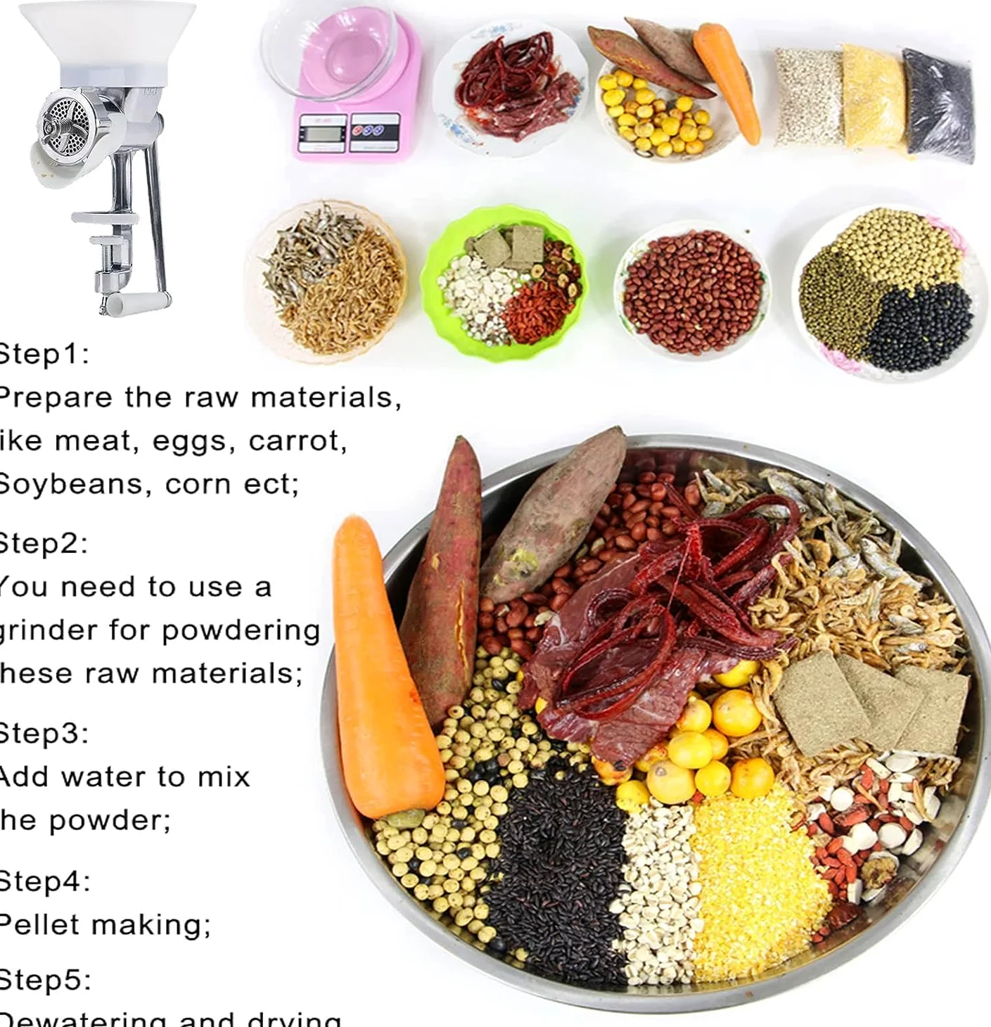 Molino De Pellets De Acero Inoxidable, Moldes Multiespecificaciones | Pellets De 1,5 A 10 Mm (2.5)