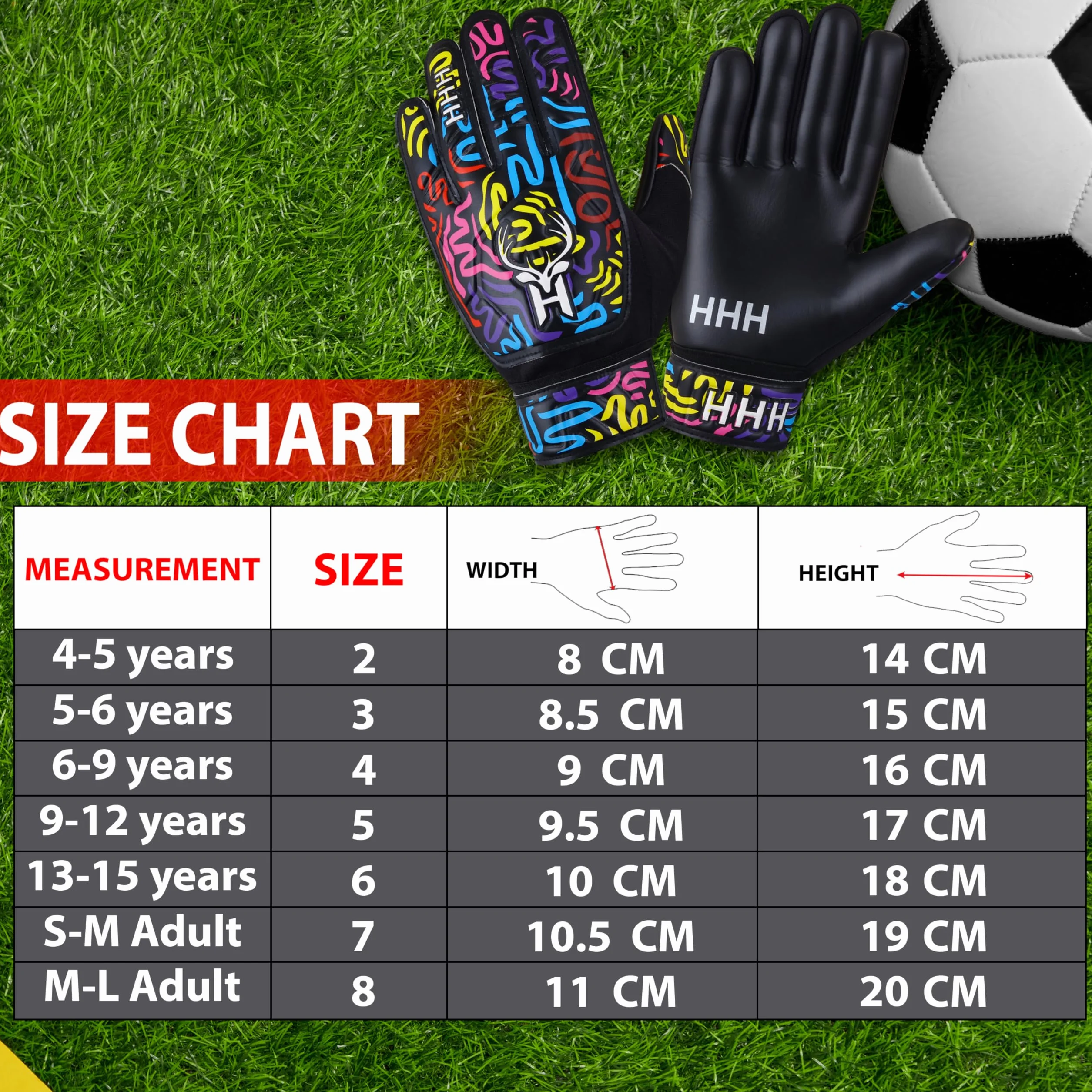 Guantes de Portero de Fútbol para Niños HHH