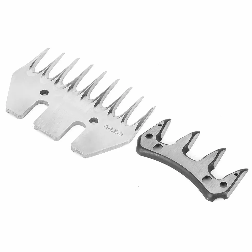 Cortadora de ovejas de acero inoxidable Cuchilla de corte de alta dureza Reemplazo de cortador de corte para ovejas l Aseo(9-tooth straight blade (+ swing blade))