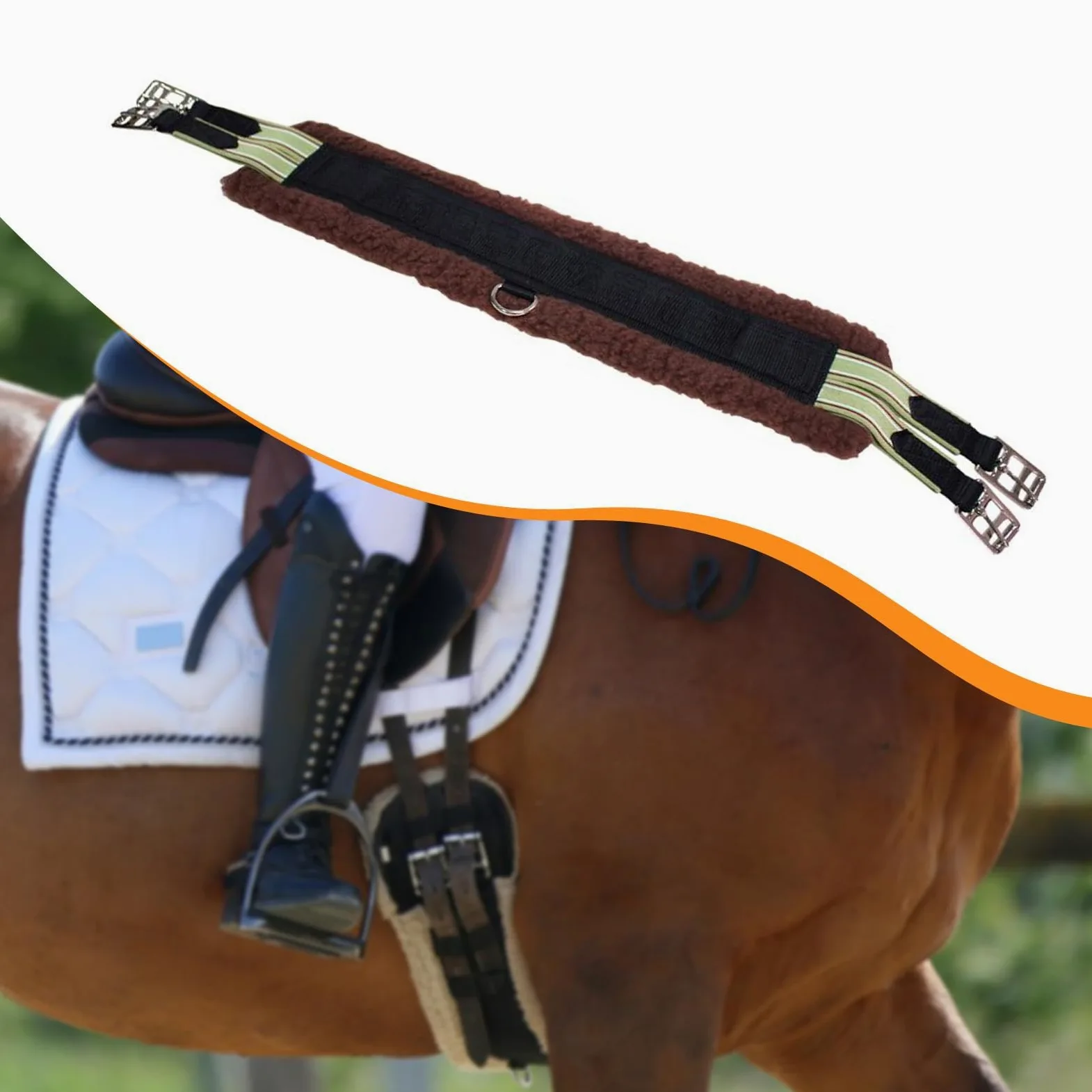 para Caballos de Alta Resistencia con Hebilla de Acero Inoxidable para Clásica, Aseo Diario, Paseos Largos, Clases de