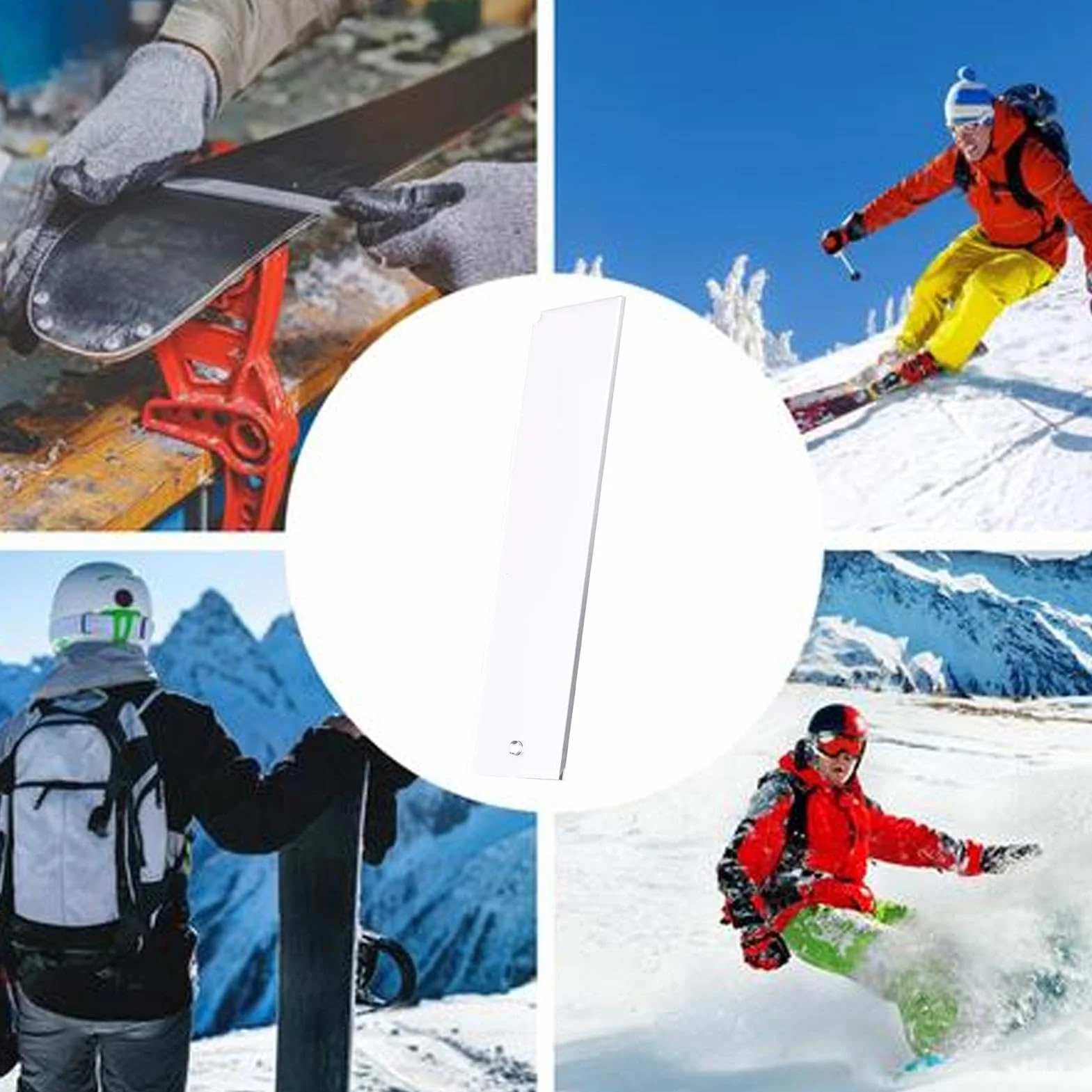 Raspador de cera para snowboard, esquí y surf | Herramienta de encerado con muesca