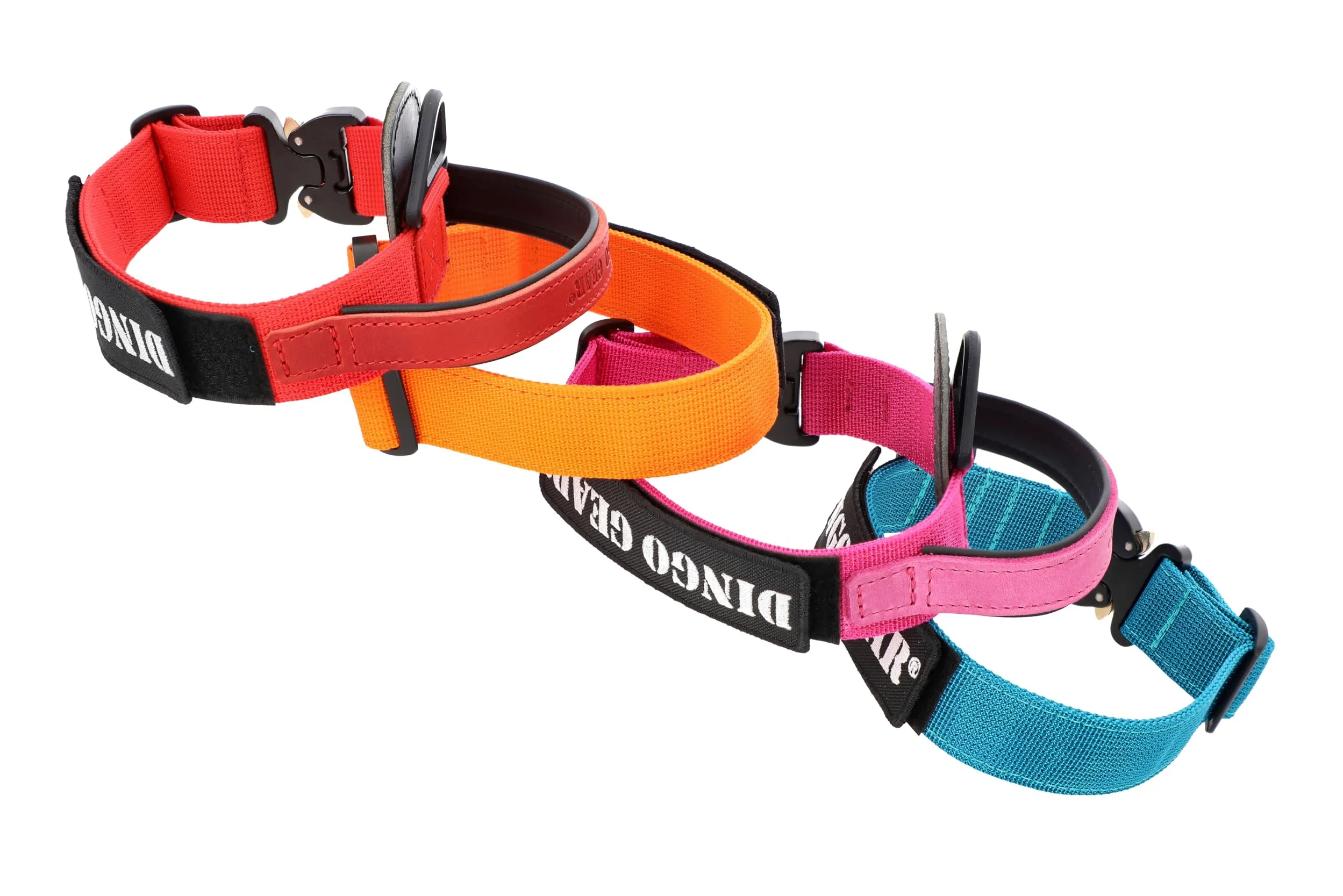 Dingo Gear Collar Cobra con Hebilla Profesional y Velcro, Defensa, Cuello 45–63 cm, Naranja (S03938)