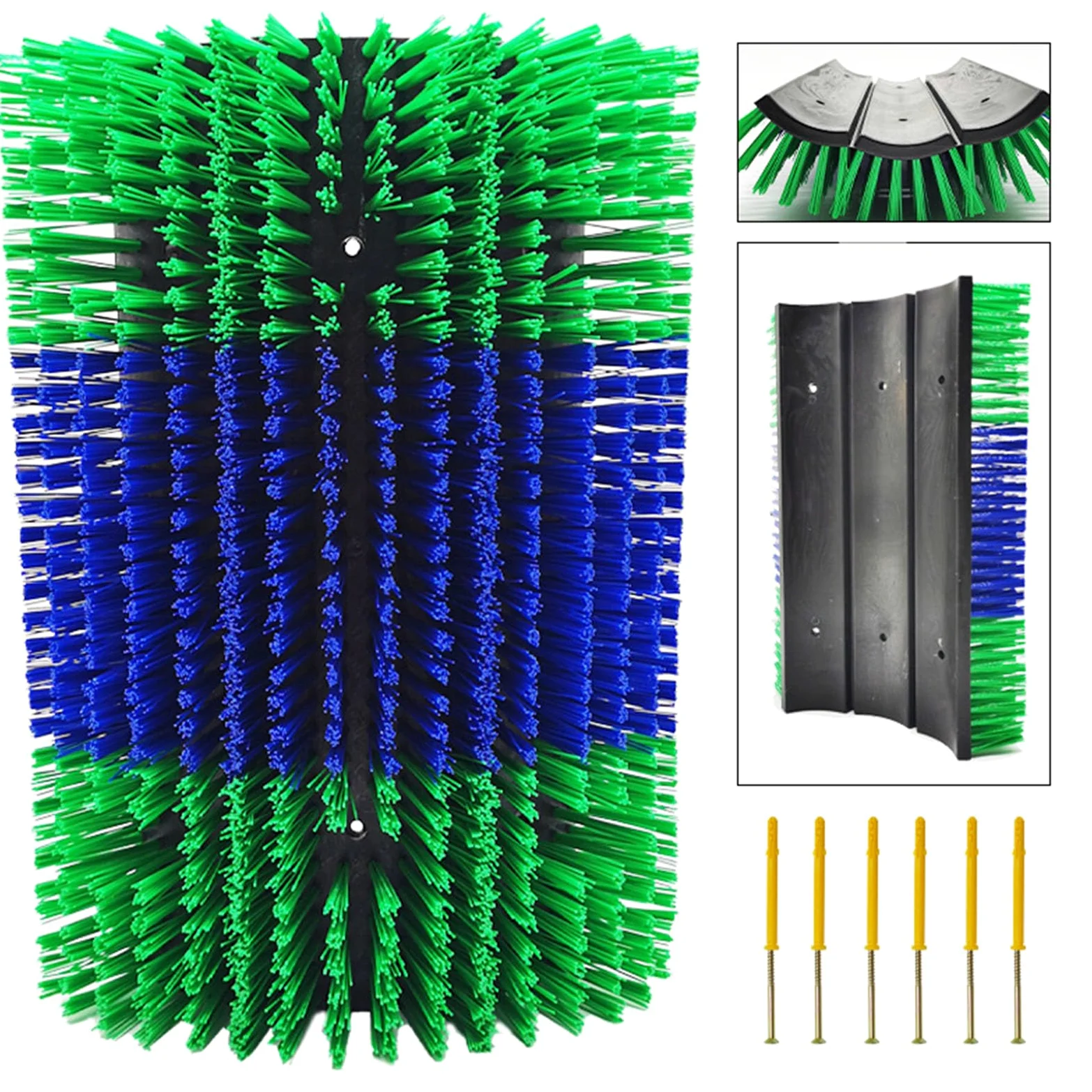 Cepillo rascador para ganado Rascador for caballos, cepillo for caballos con 6 tornillos, cepillos for cabras for el aseo(Green+Blue)
