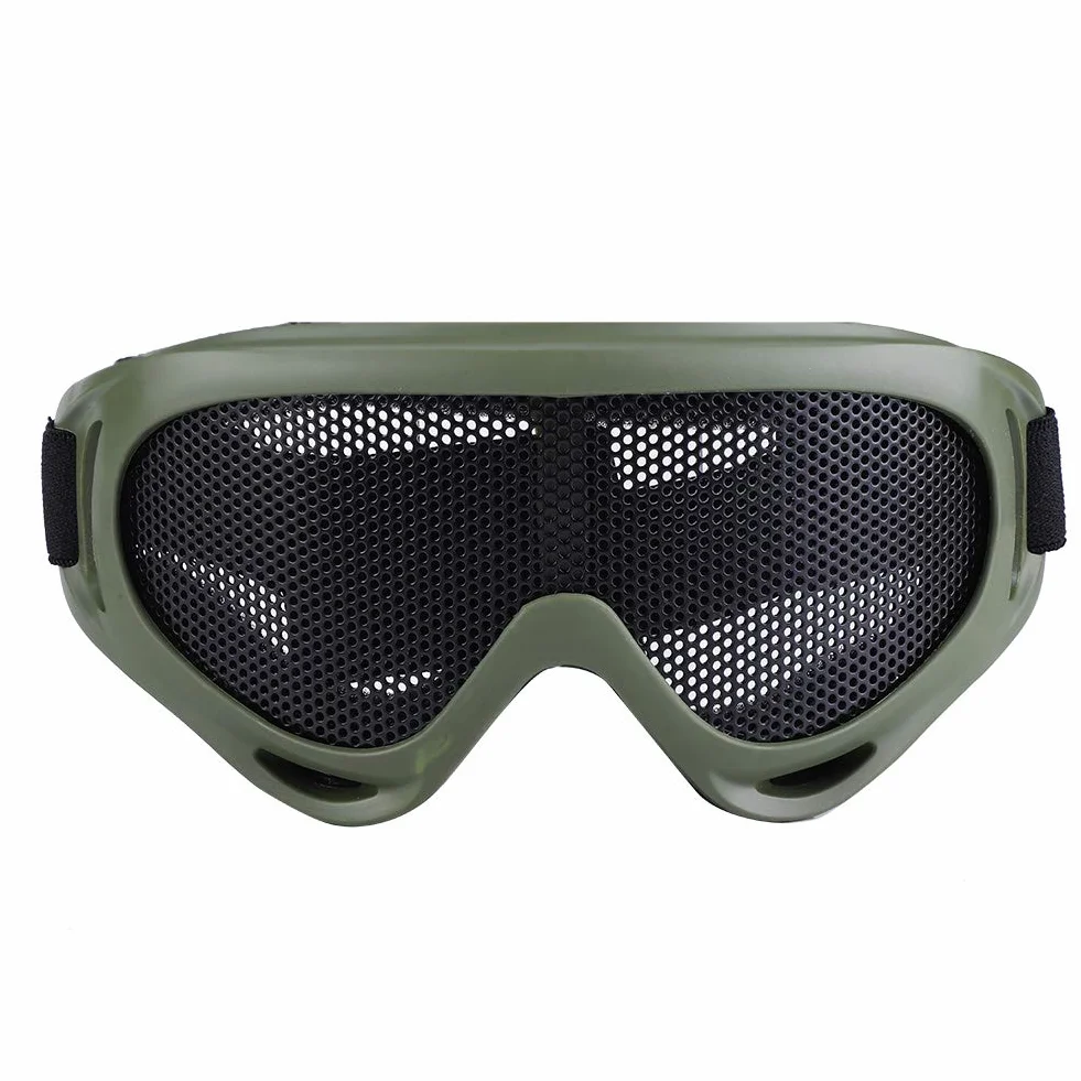 KIMISS X400 Tactics Mesh Airsoft Goggles Outdoor Protection Steel Mesh Paintball Eyewear Army Color