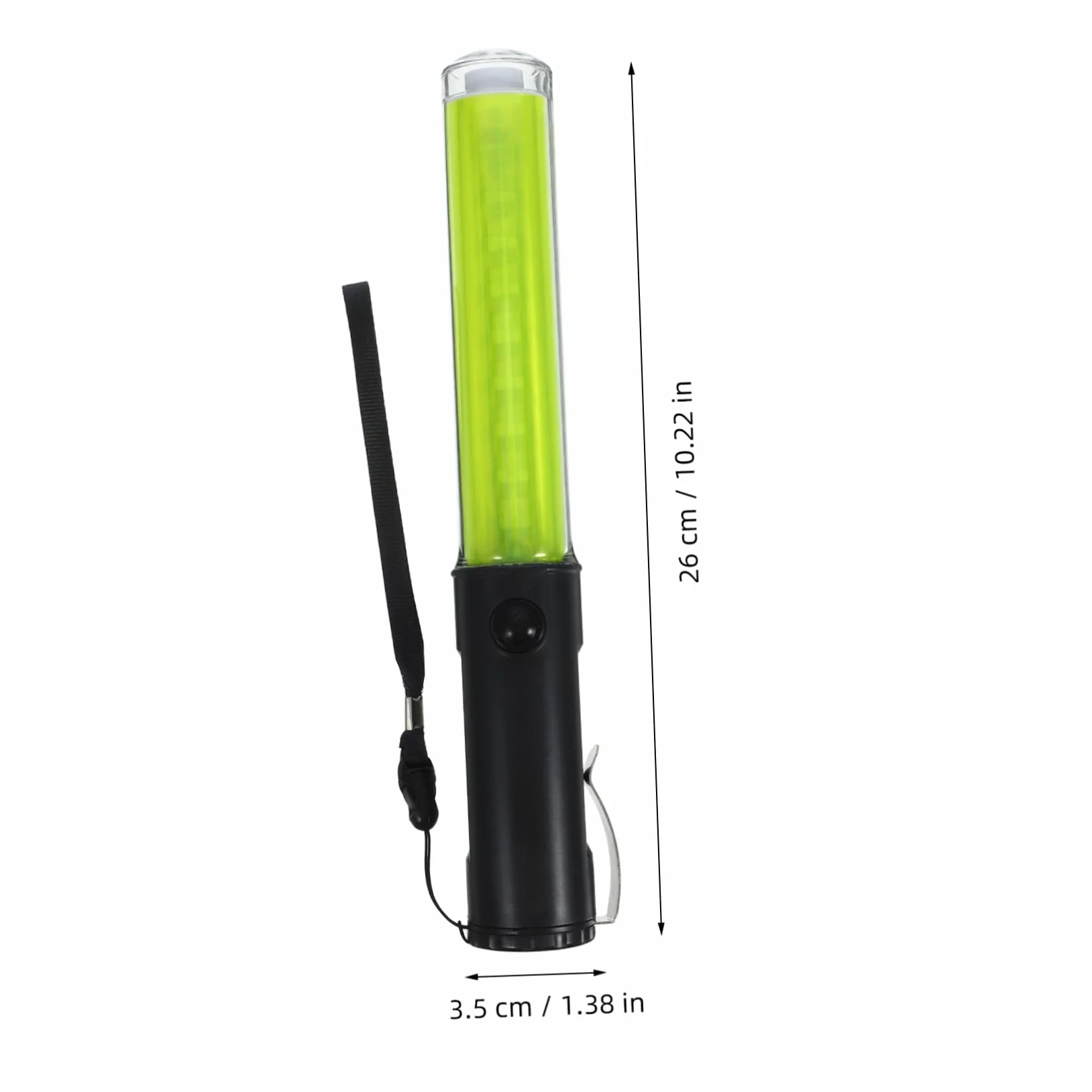 Varita de Luz LED 26 cm Amarilla Reutilizable Bastón Luminoso para Control de Tráfico