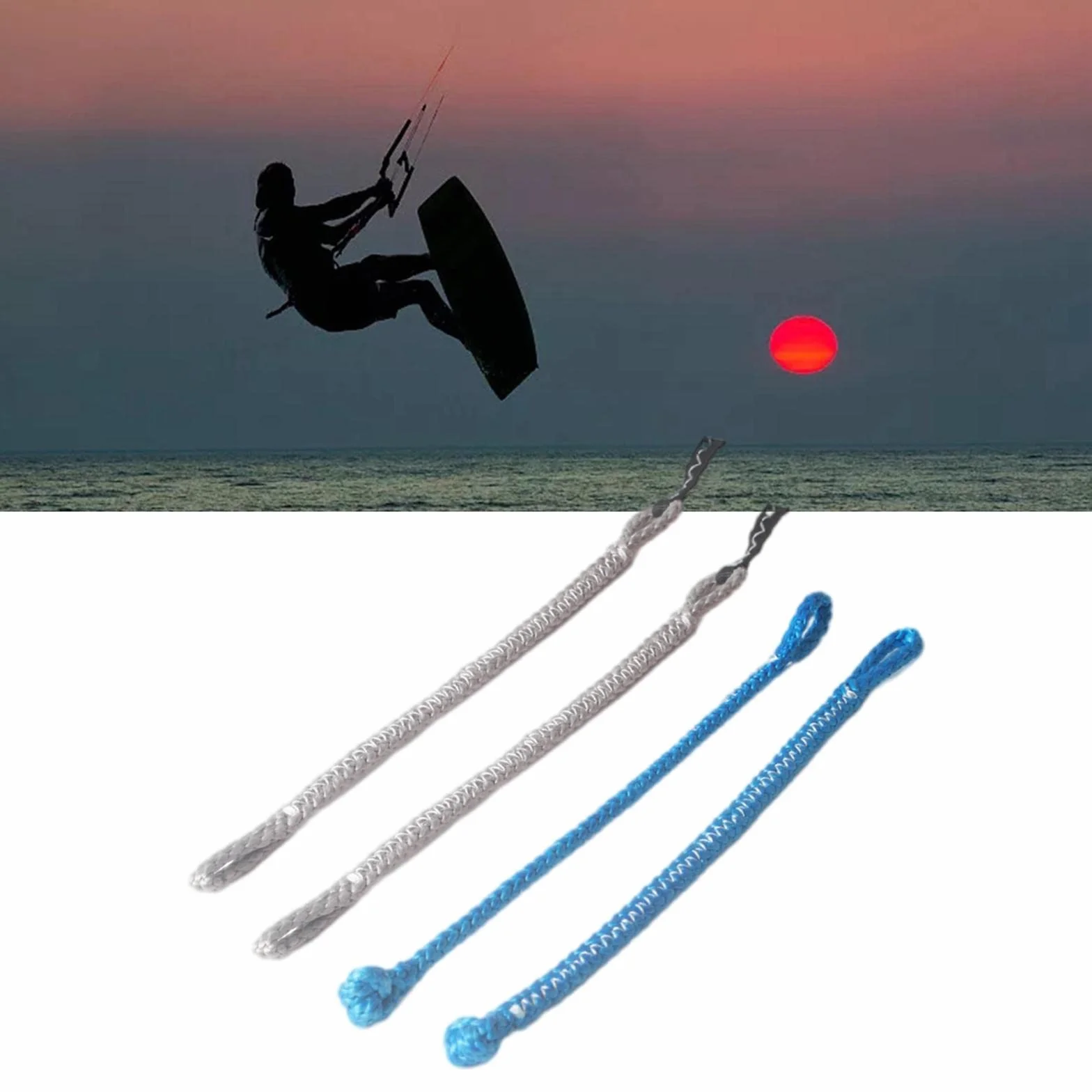 Juego de 4 coletas universales para kitesurf kiteboarding 1000 kg rojo y azul
