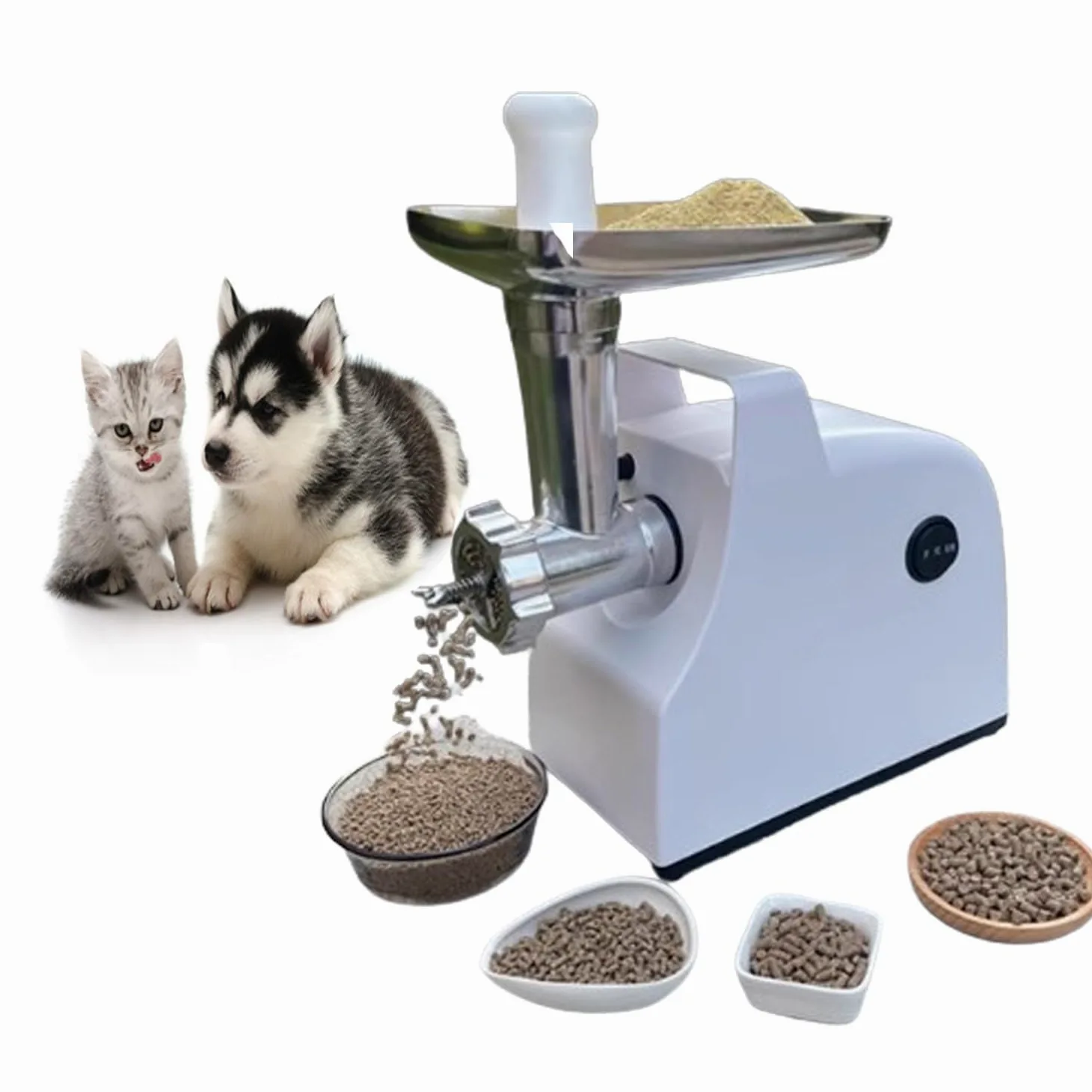 Máquina eléctrica de pellets de alimentación animal, incluye múltiples discos de molienda para la producción de alimentos para mascotas, ideal para gatos, conejos y pollos