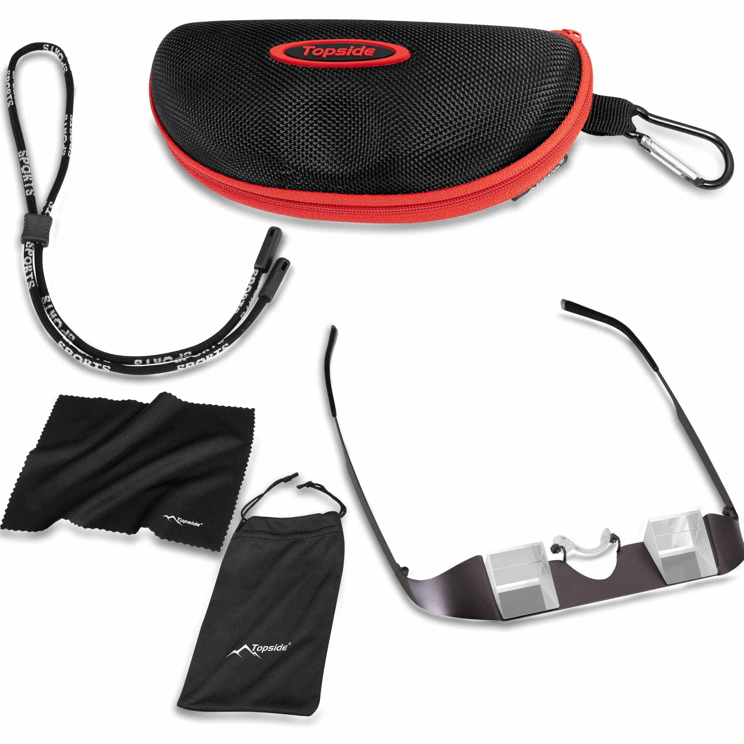 TOPSIDE Gafas asegurar escalada Montura ligera acero prisma BK7 transparencia