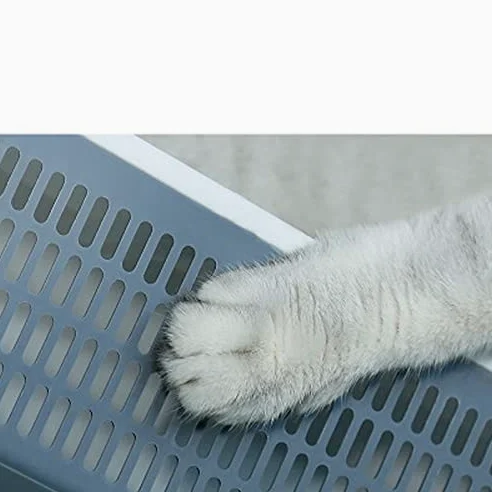 Cajas de Arena Caja de arena de gato para mascotas Semi-incluido con cubierta extraíble para salpicaduras de plástico para chapoteo inodoro con scoop gato bandejas de bastidores suministros para masco