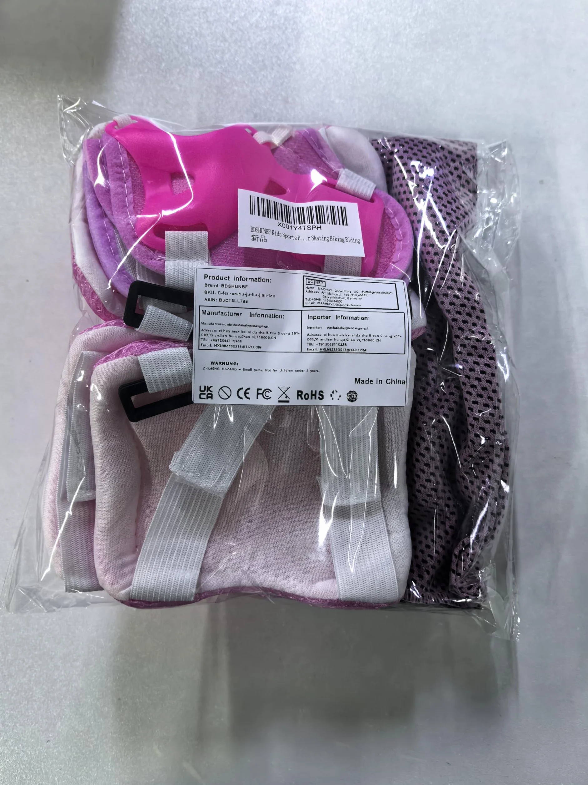 BDSHUNBF Set 6 Piezas Protecciones Patines Niño Niña Rodilleras Coderas Muñequeras