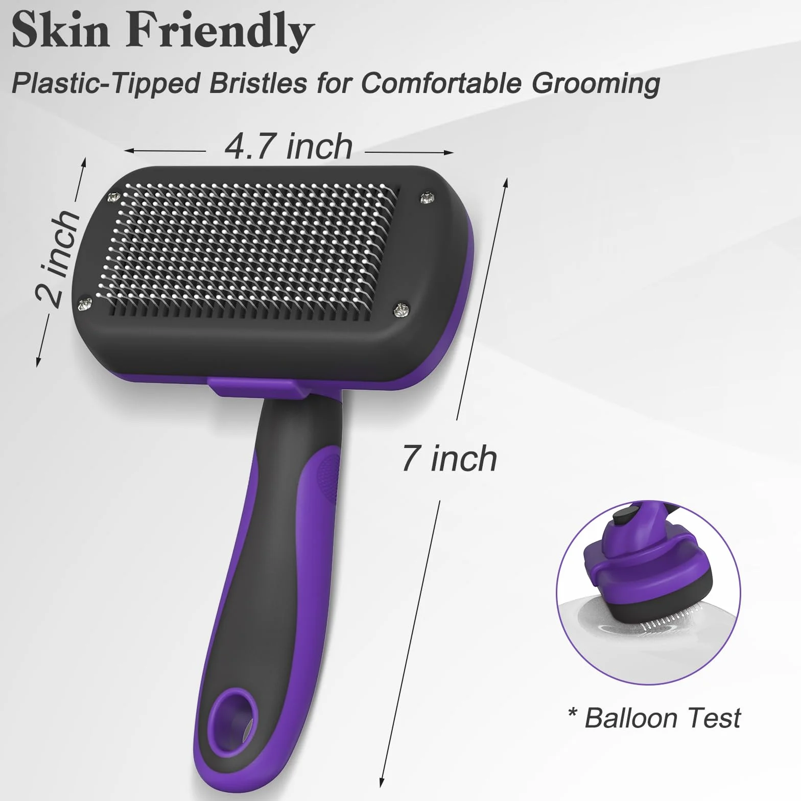 Swihauk Cepillo de limpieza automática para perros y gatos, cuidado de mascotas agradable a la piel para desprendimiento, despelo y depilación, cepillo para cachorros para mascotas de pelo largo
