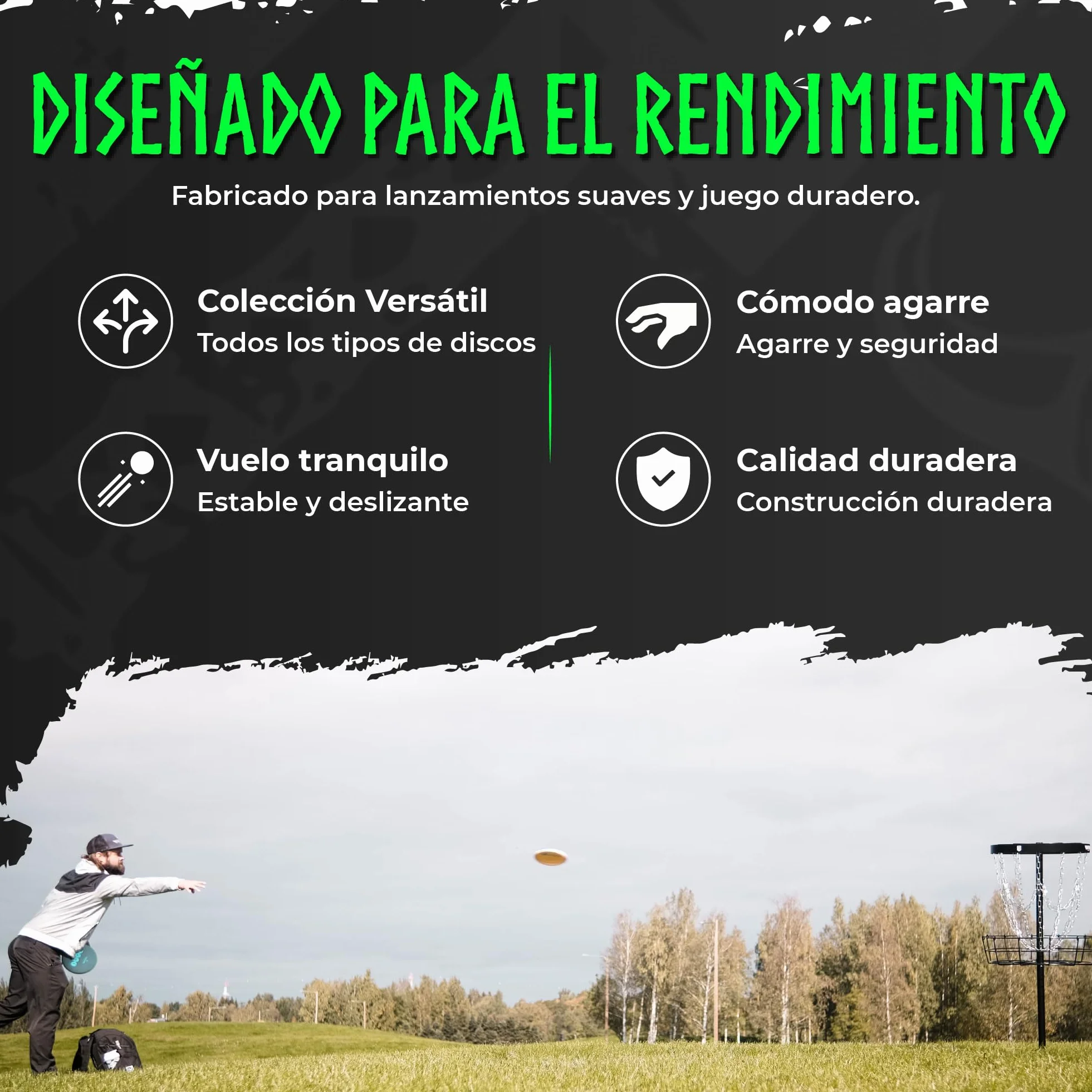 Viking Discs Ground Disc Golf Set – 8 Discos PDGA para Adultos y Niños – Putter, Controlador
