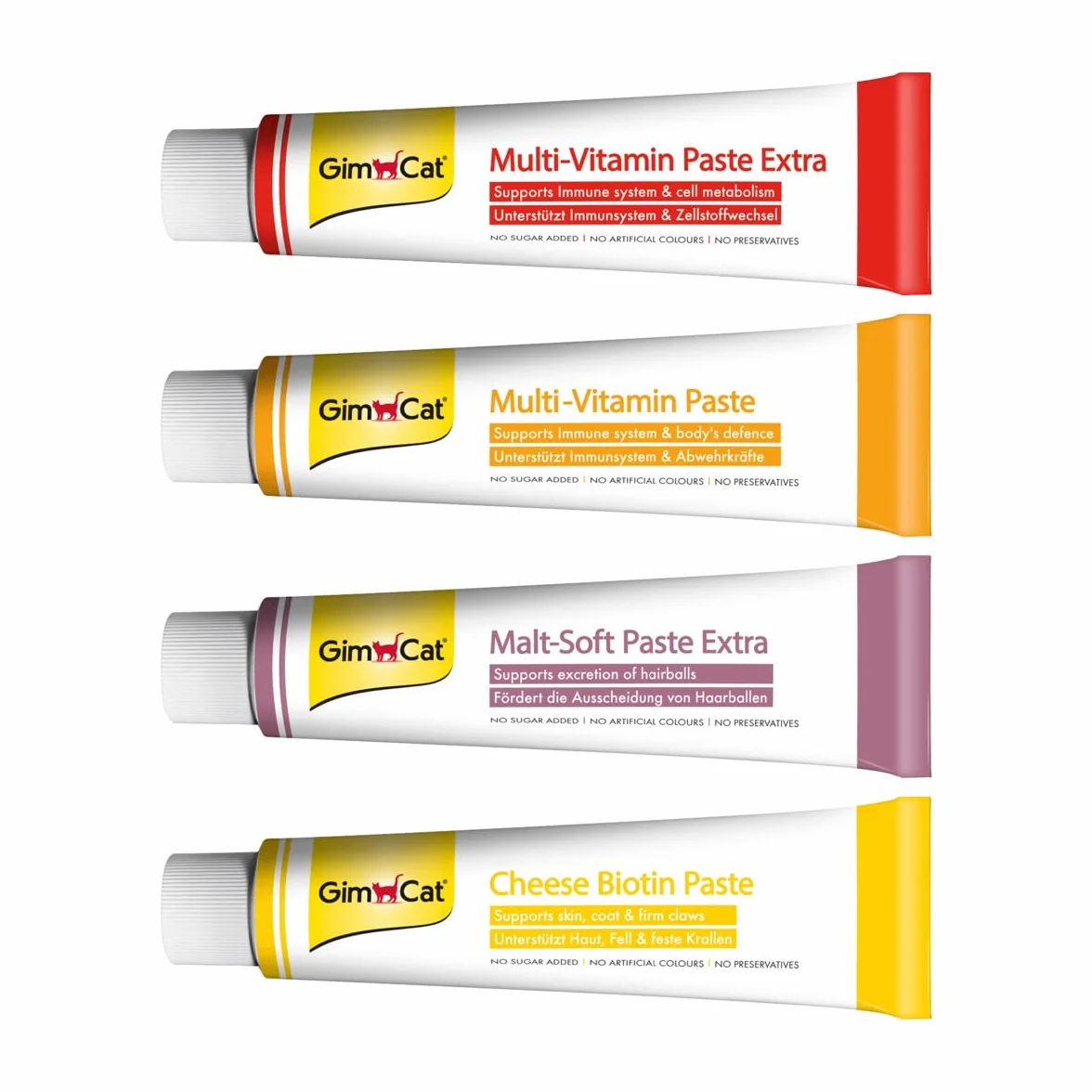 GimCat Cheese Biotin, pasta de queso con biotina - Con queso aromático, zinc y aceite de linaza para pelaje, piel y garras - 1 tubo (1 x 200 g)