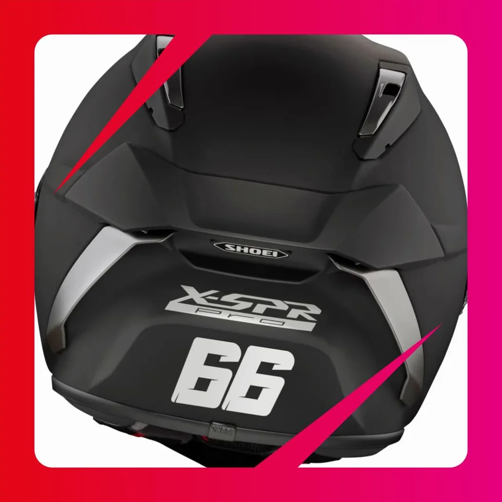 Pegatina de vinilo estilo racing número doble Pack 2 unidades Negro