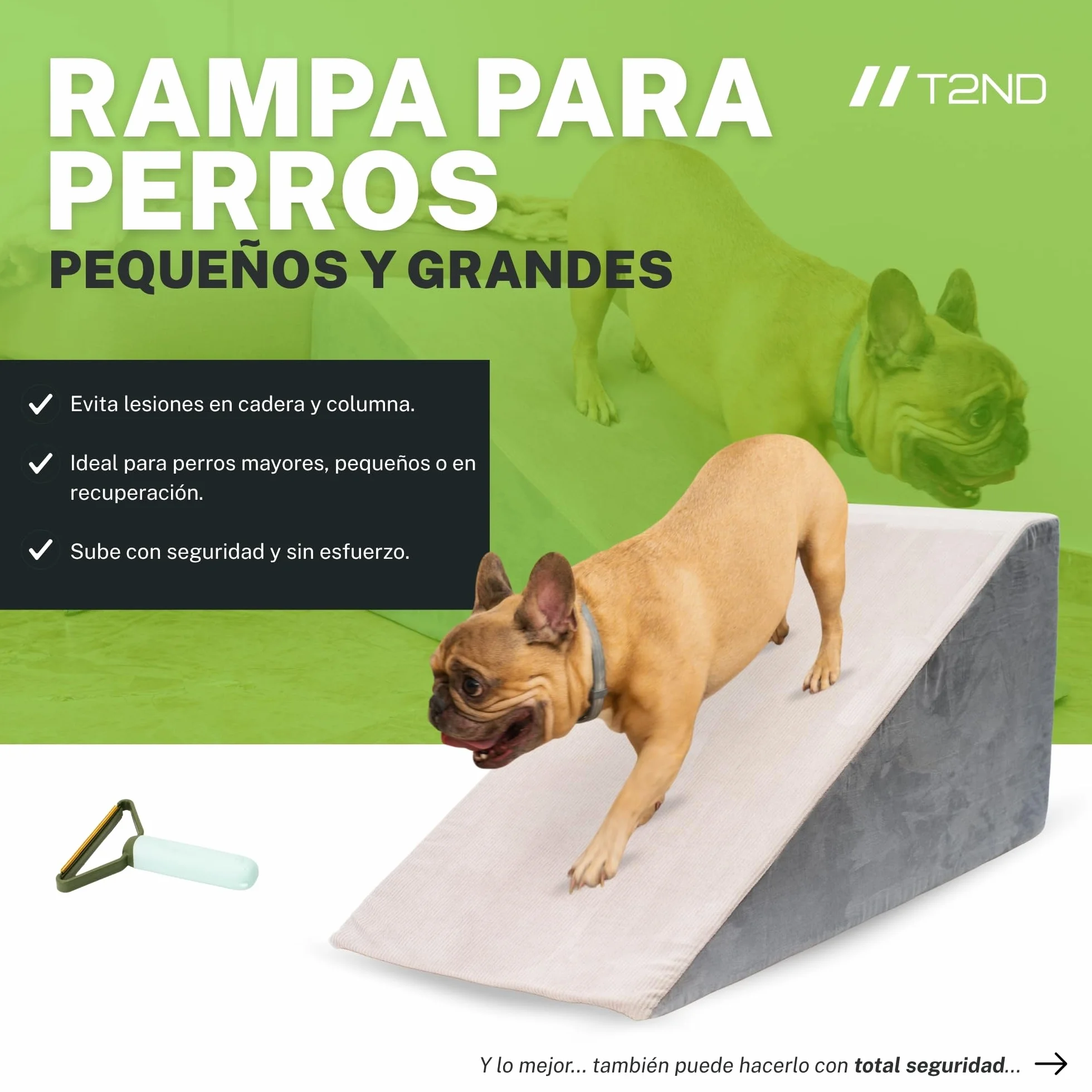 Rampa para Perros Sofá y Cama, Escalera para Perros Pequeños y Grandes, Escalera para Mascotas, Funda Extraíble y Lavable, Base Antideslizante, 40 cm de Alto