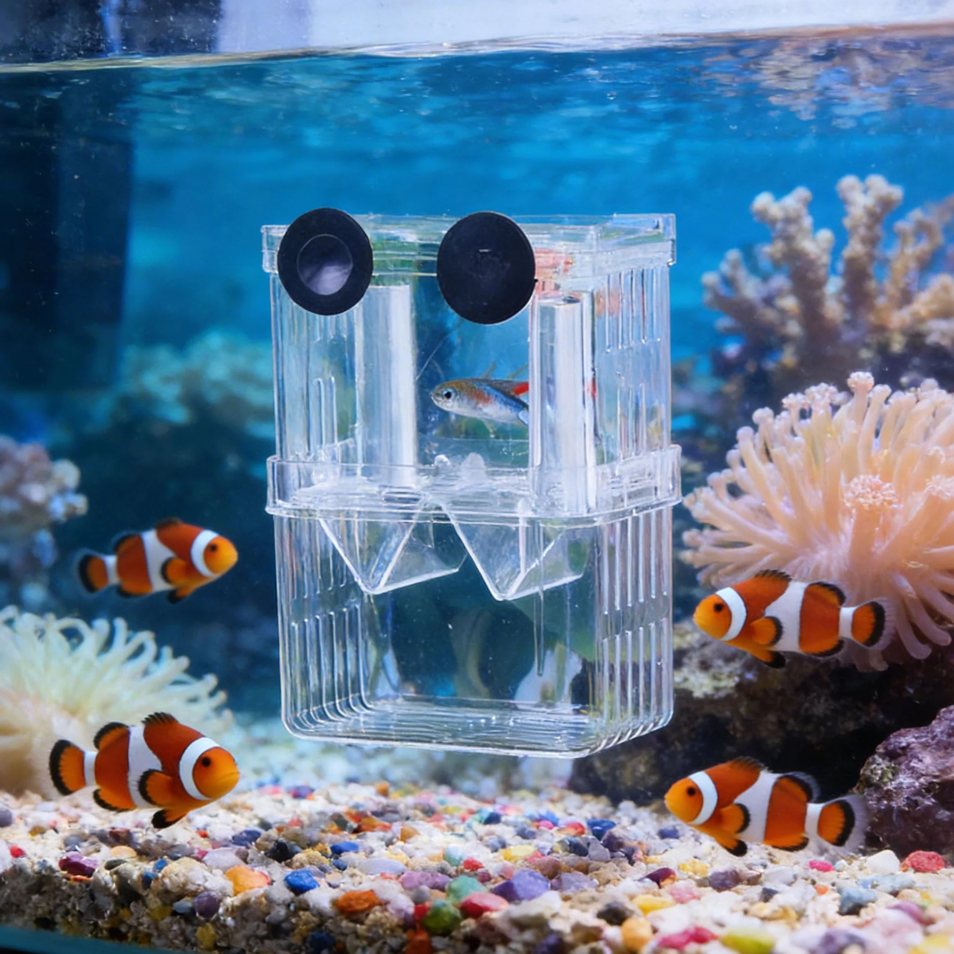 Caja De Cría De Peces De Acuario, Caja De Incubadora De Cría De PláStico Flotante, Cría De Peces De Doble Capa Incubadora, Crianza Y Crianza, Para Peces Agresivos Lesionados, Camarones Pequeños