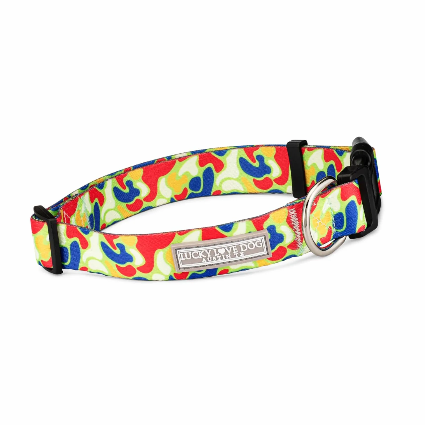 Lucky Love Dog Collares, collar de perro con patrón de rayas para perros medianos, cómodo y suave, lindo collar de perro para niña o niño, Oscar, mediano