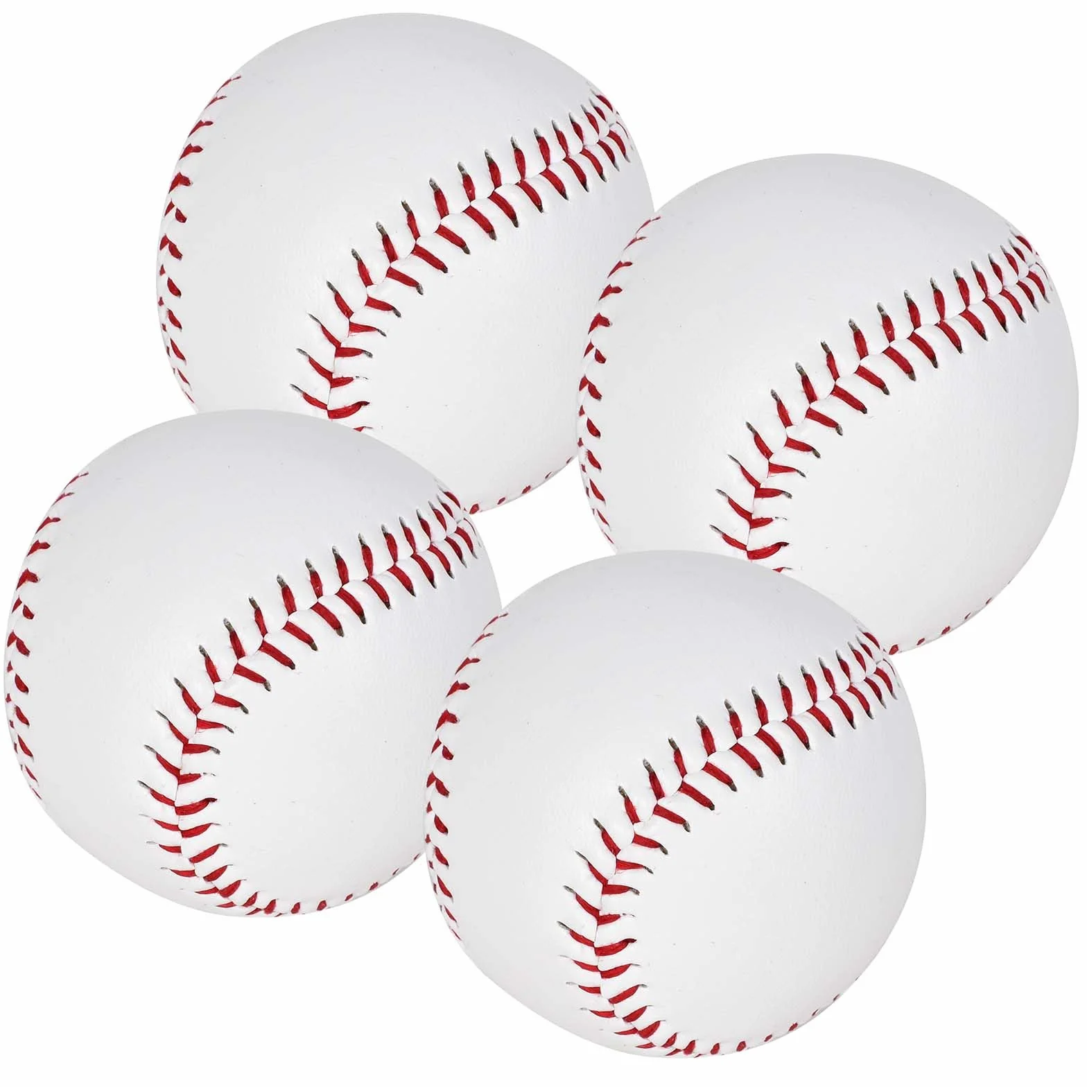 Pelotas de Béisbol Profesionales 4 Piezas, para Entrenamiento de Jóvenes Adultos y Juegos