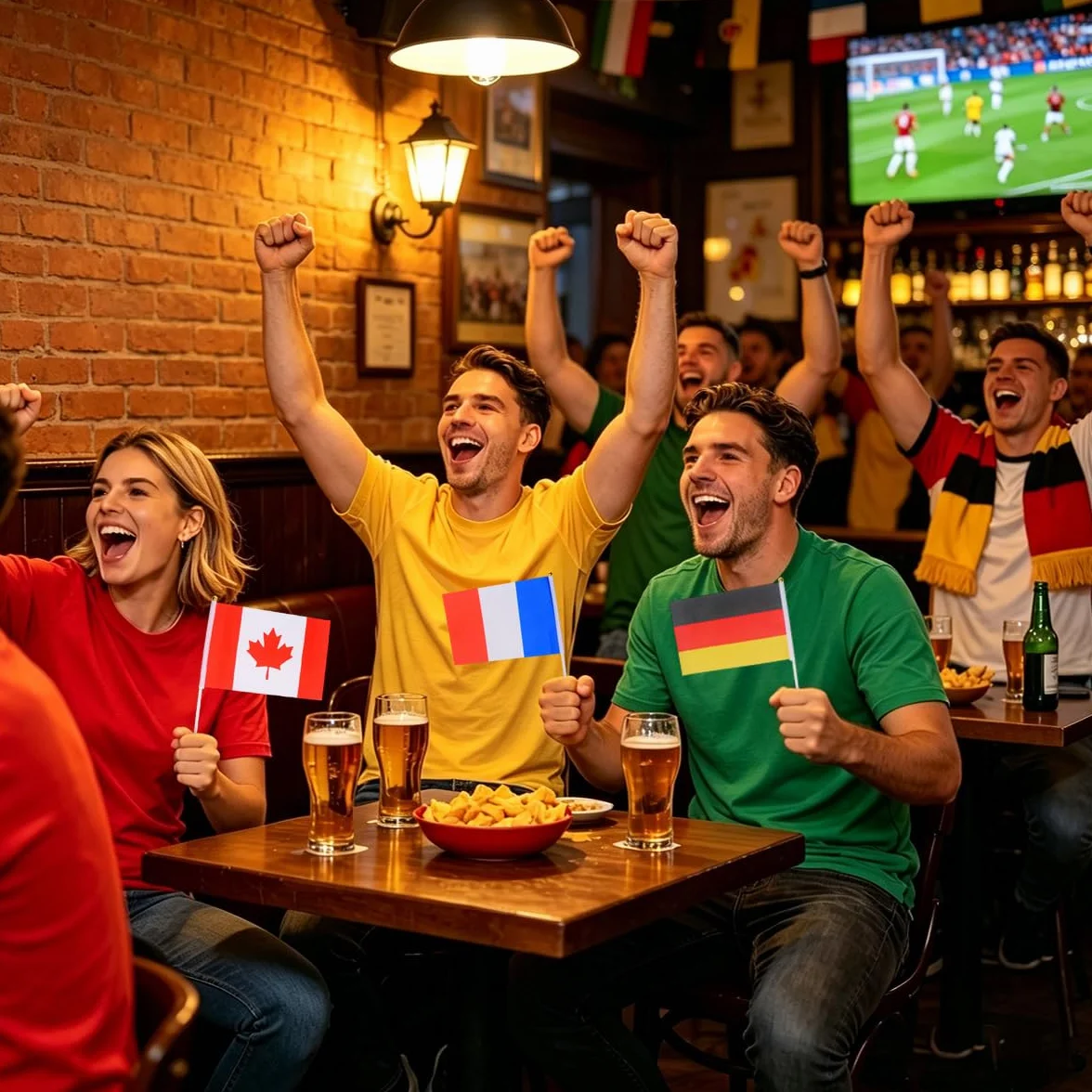 Bandera de Mano Copa del Mundo 2026 Fútbol, 48 Banderas de 48 Países, Decoración para Fiestas
