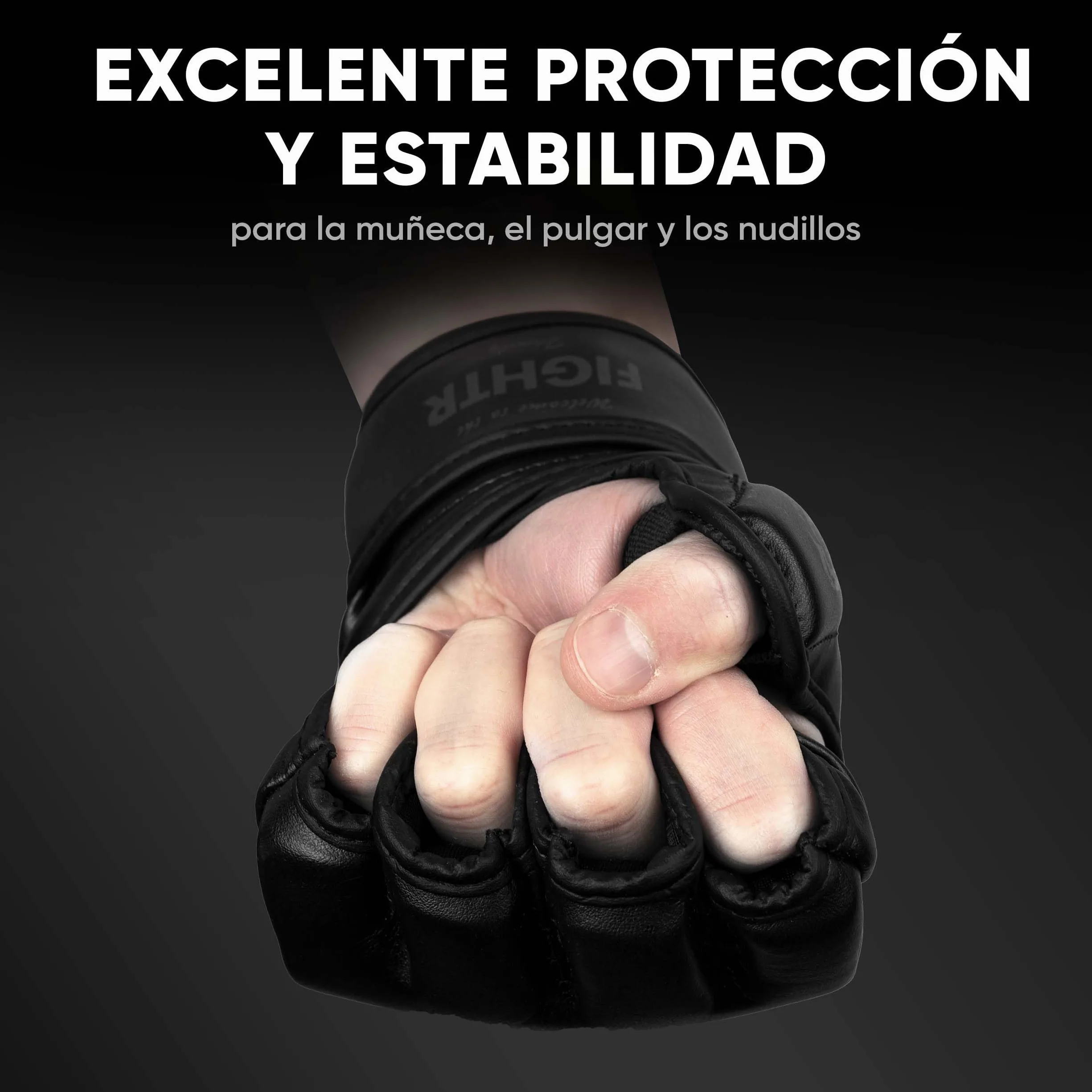 FIGHTR® Guantes de MMA para Grappling, Saco de Arena, Sparring y Entrenamiento con Bolsa de Transporte