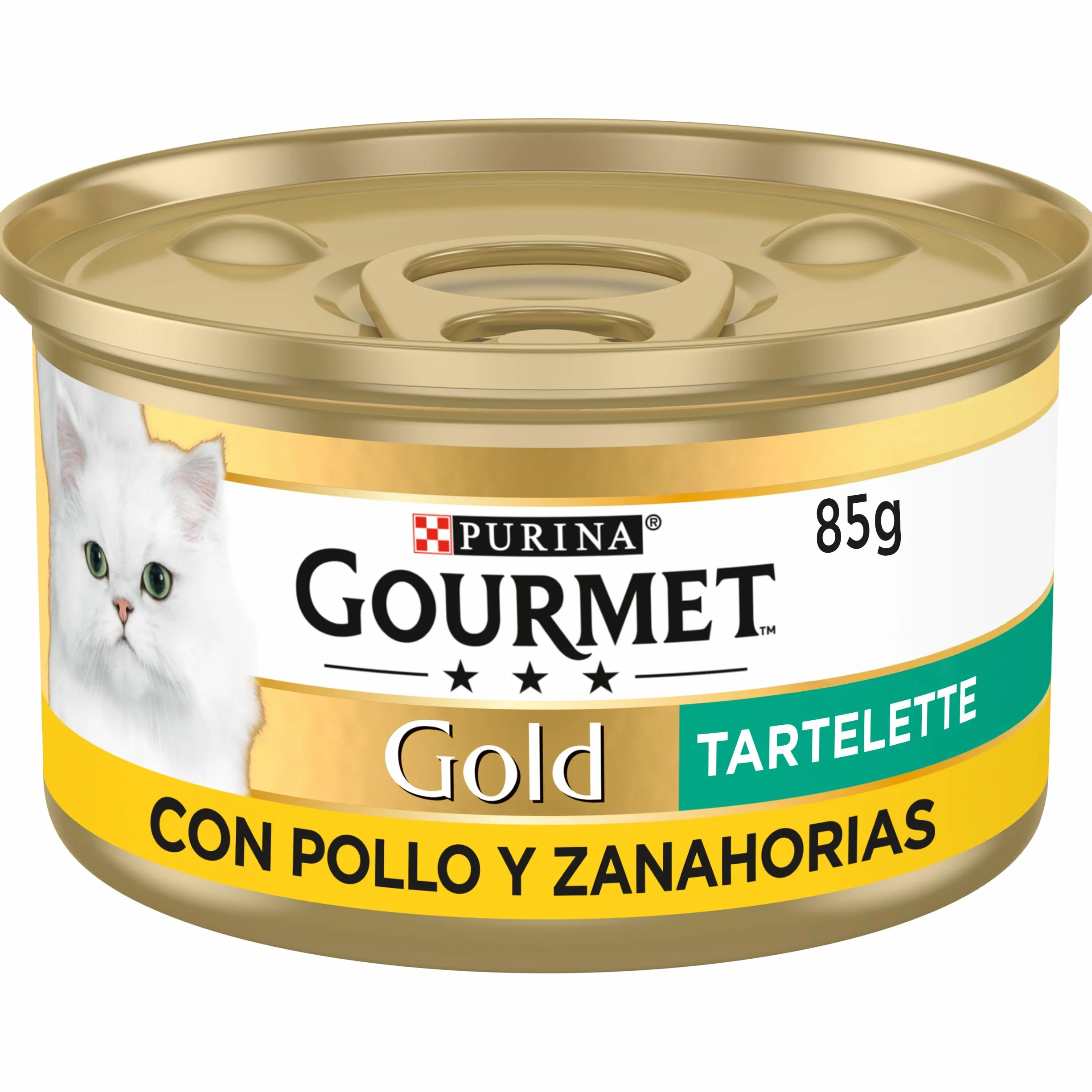 GOURMET Gold Tartelette, Comida Húmeda para Gato Adulto, Paté de Pollo y Zanahorias, Pack de 24 Latas de 85 g