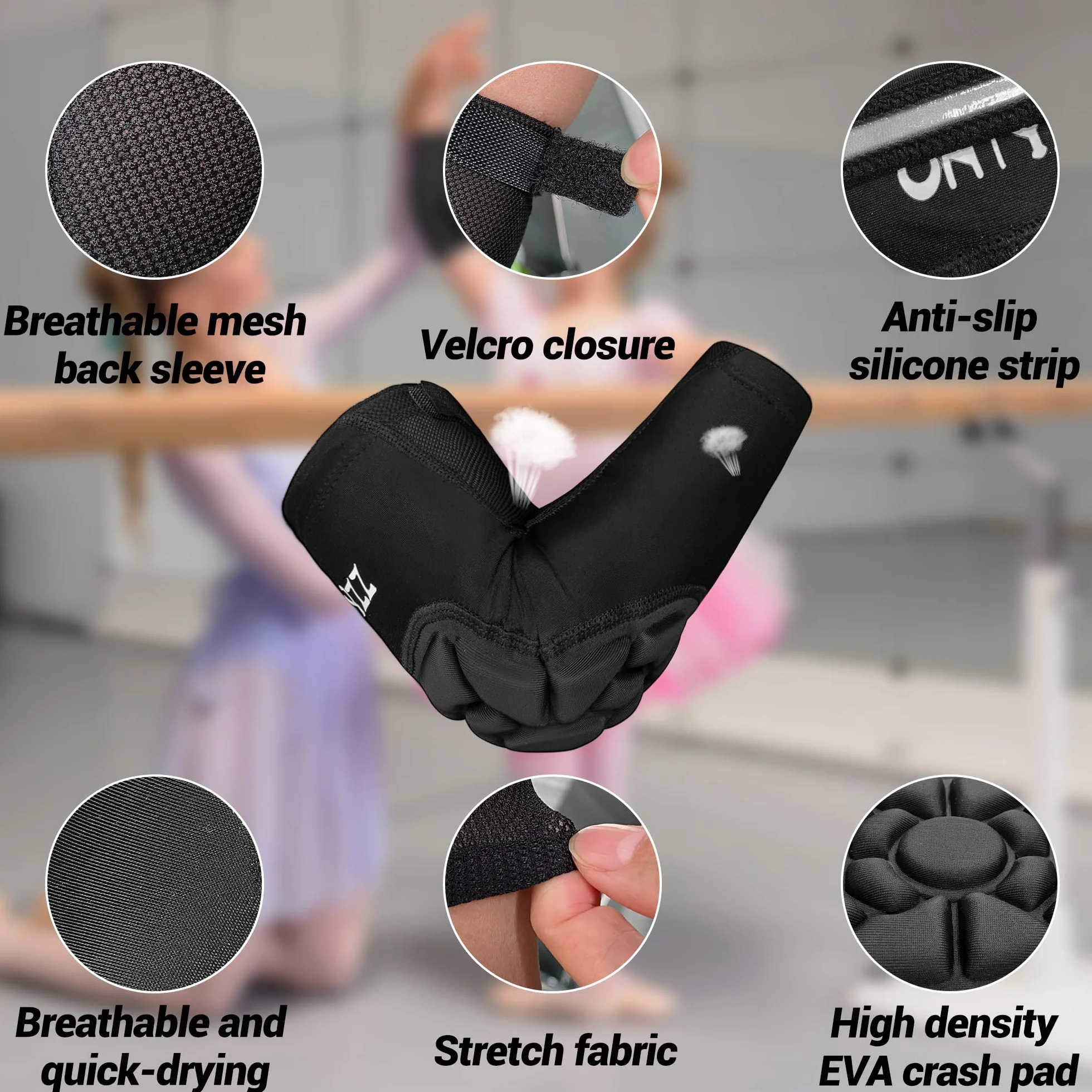 Codera Niños Baloncesto Ligero Flexible Cómodo Manga Brazo Portero Futbol Sala Protecciones Deportivas 1 Par Voleibol MTB Balonmano Proteccion Codo