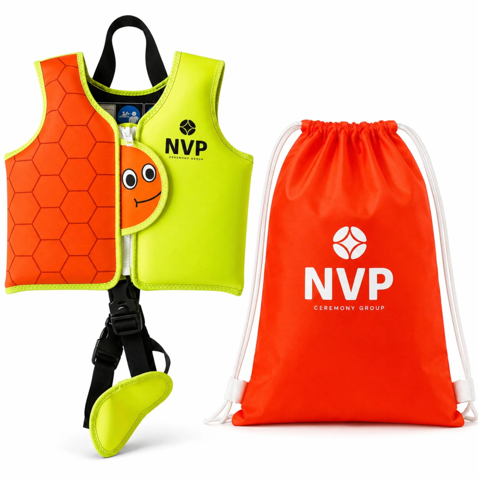 Chaleco de Natación Infantil de Neopreno NVP para Bebés y Niños 1-6 Años - Chaleco Flotador Ajustable con 8 Paneles de Flotación