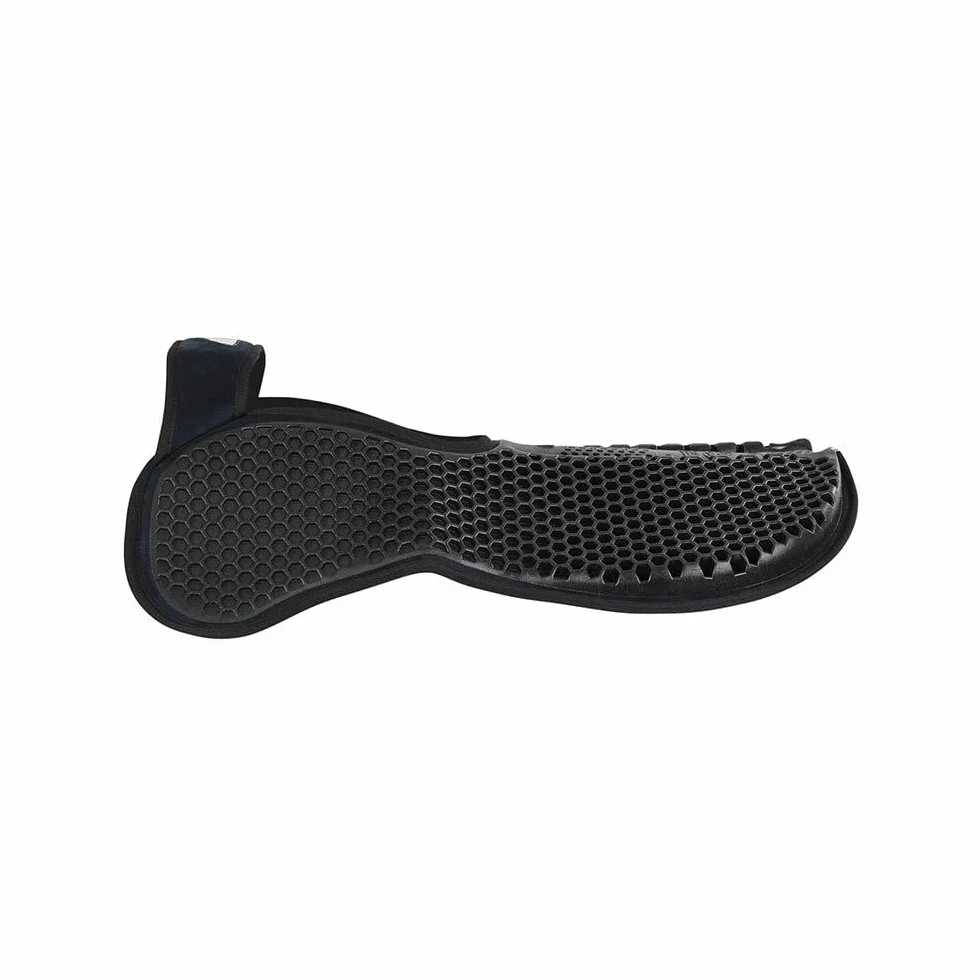 ACAVALLO Protector de espalda libre hexagonal gel 1/2 Pad y soporte trasero caballo equitación elevador azul