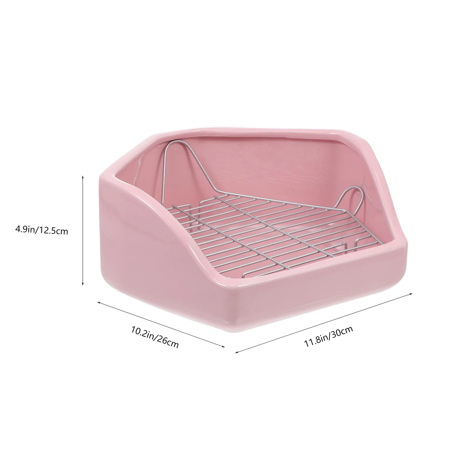 Gadpiparty Inodoro Pentagonal de Cerámica Antivuelco para Hámster y Conejos, Fácil de Limpiar, para Caja de Arena de Mascotas