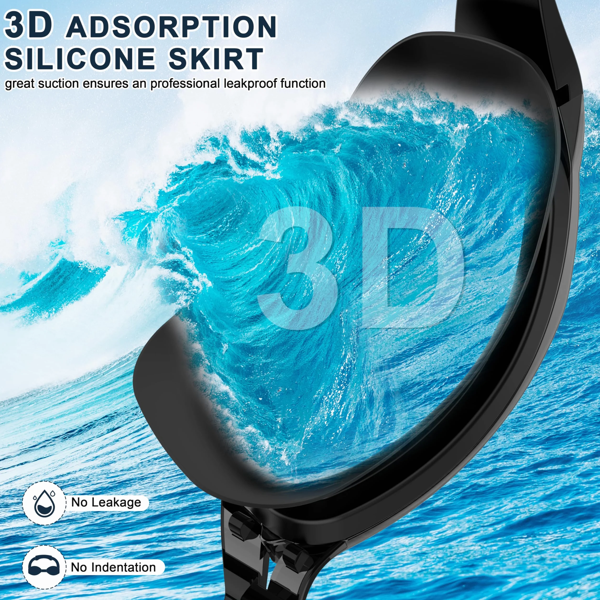 Gafas Natacion Unisex Antivaho HD Proteccion UV Impermeables Ajuste Seguro Adultos