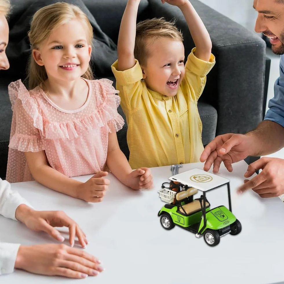 Golf Cart Pull Back Action Metal Diecast Car, Golf Party Supplies