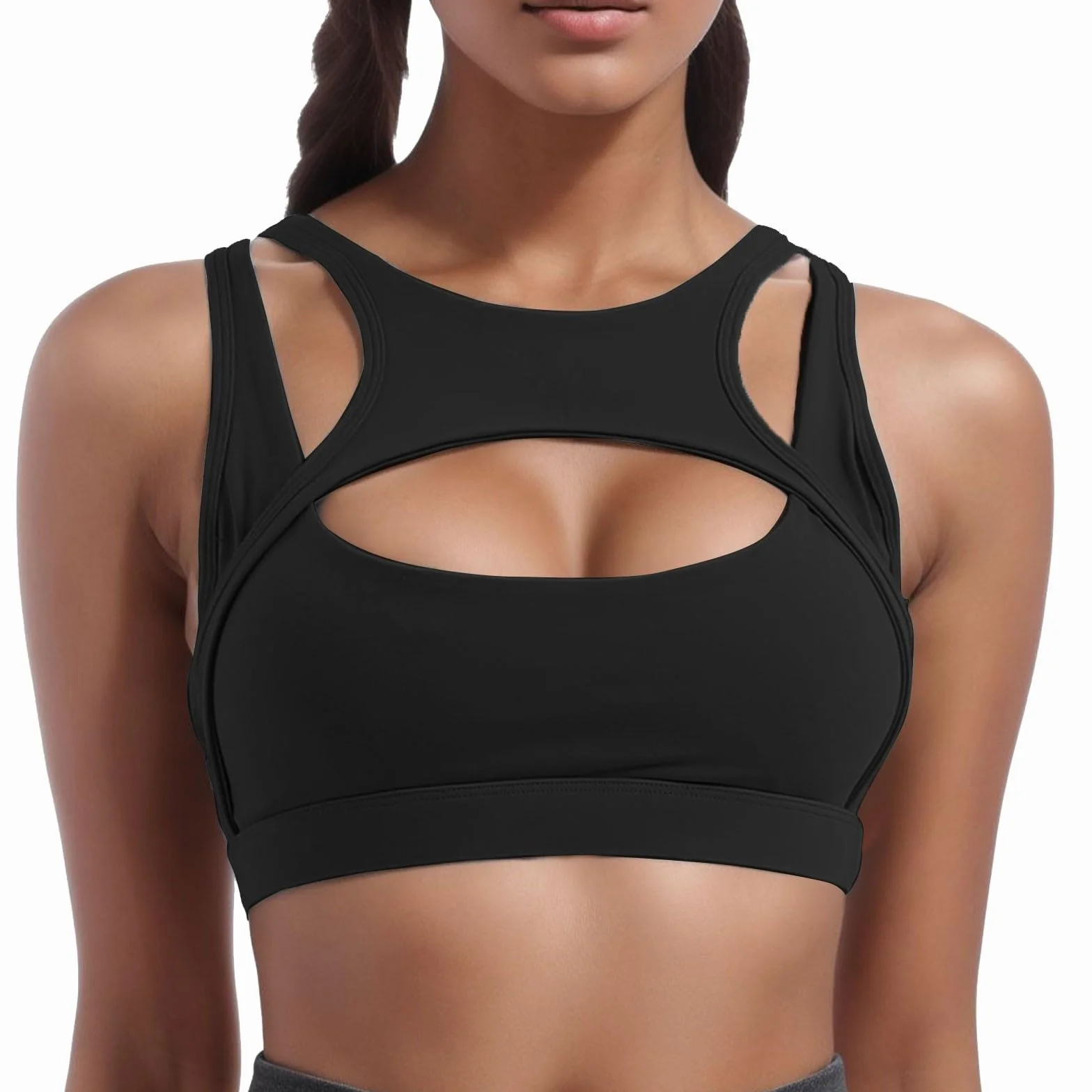 Sujetador deportivo a prueba de golpes para mujer con sujetador de yoga ahuecado fitness conjunto de leggings